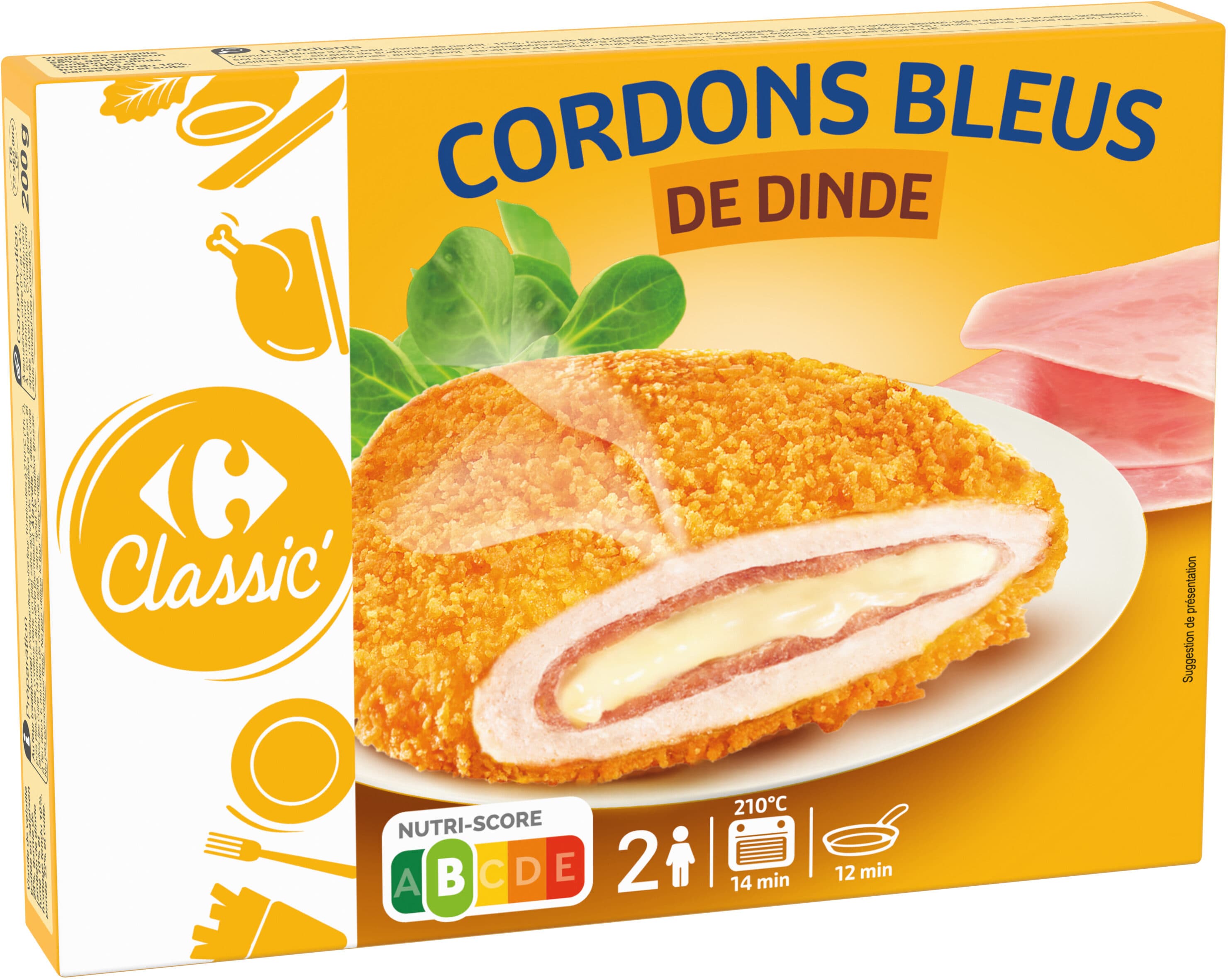 Carrefour Cordons Bleus de dinde (x 2) packshot