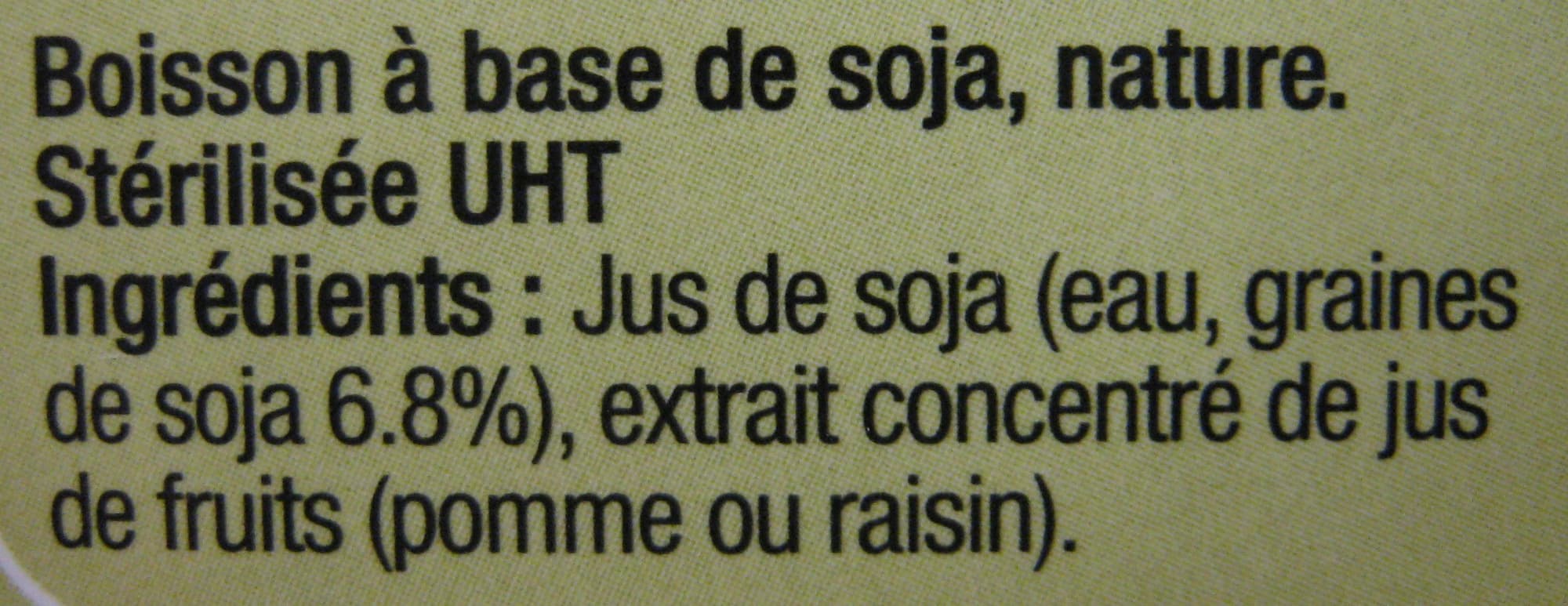Agir Carrefour nutrition Soja, Boisson soja nature packshot