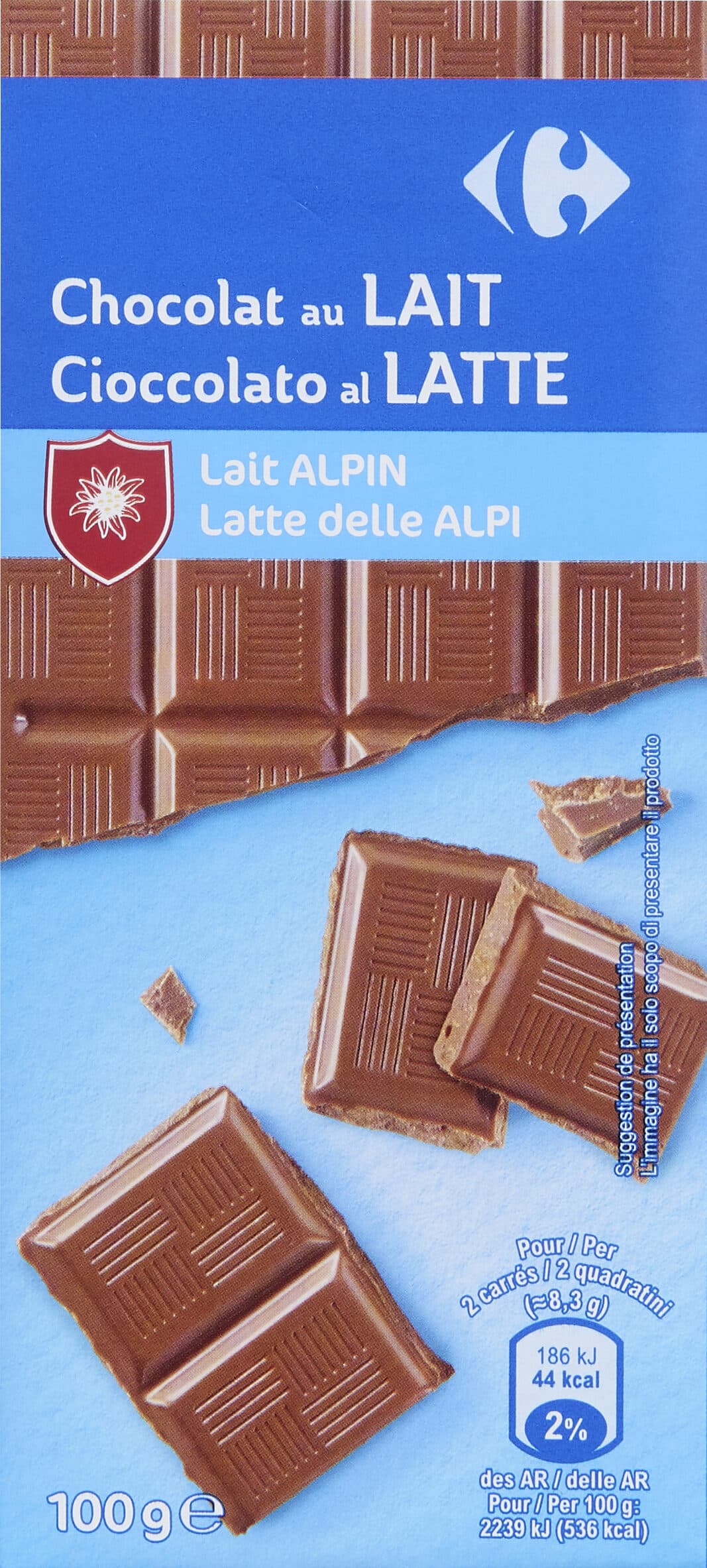 Carrefour Chocolat lait packshot
