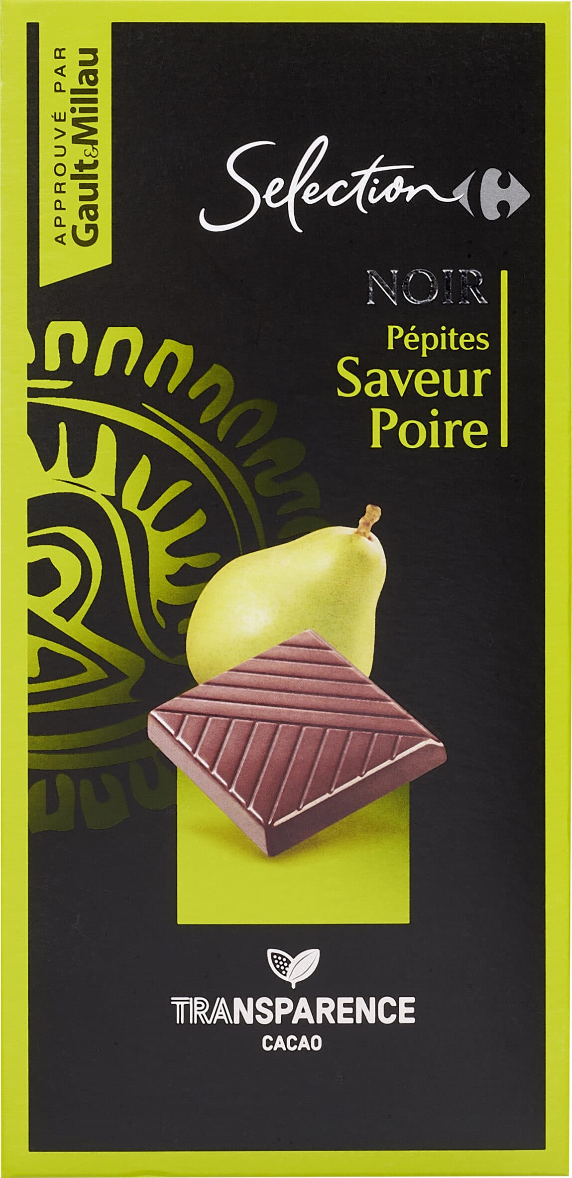 Carrefour Chocolate negro con pera packshot