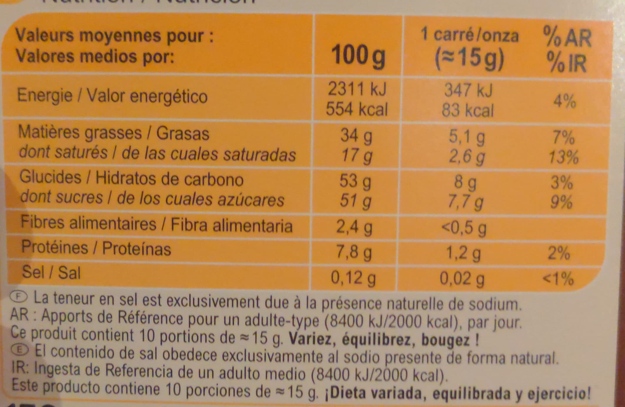 Carrefour COEUR au Praliné CHOCOLAT au LAIT packshot