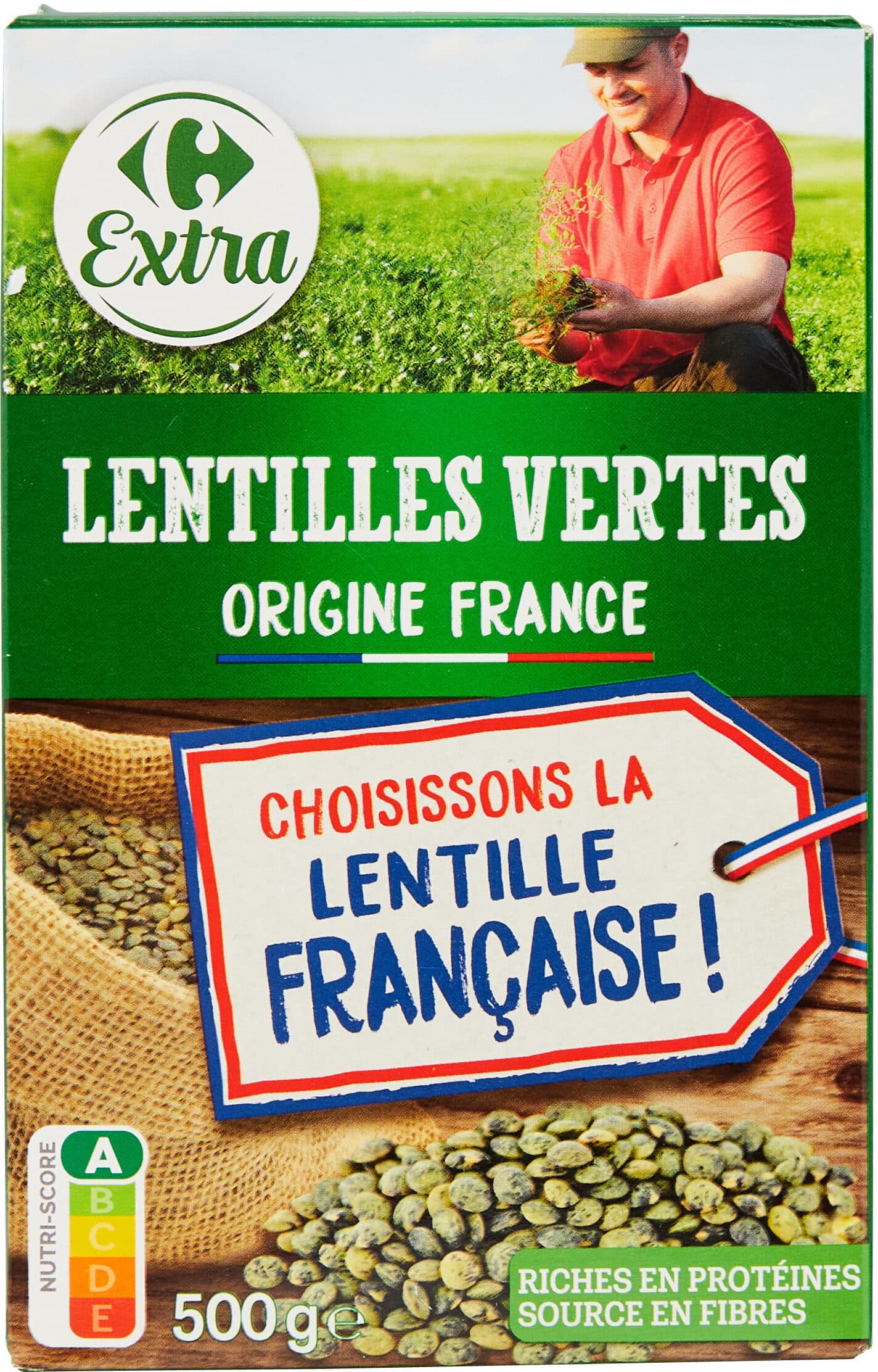 Carrefour Lentilles vertes ORIGINE FRANCE packshot
