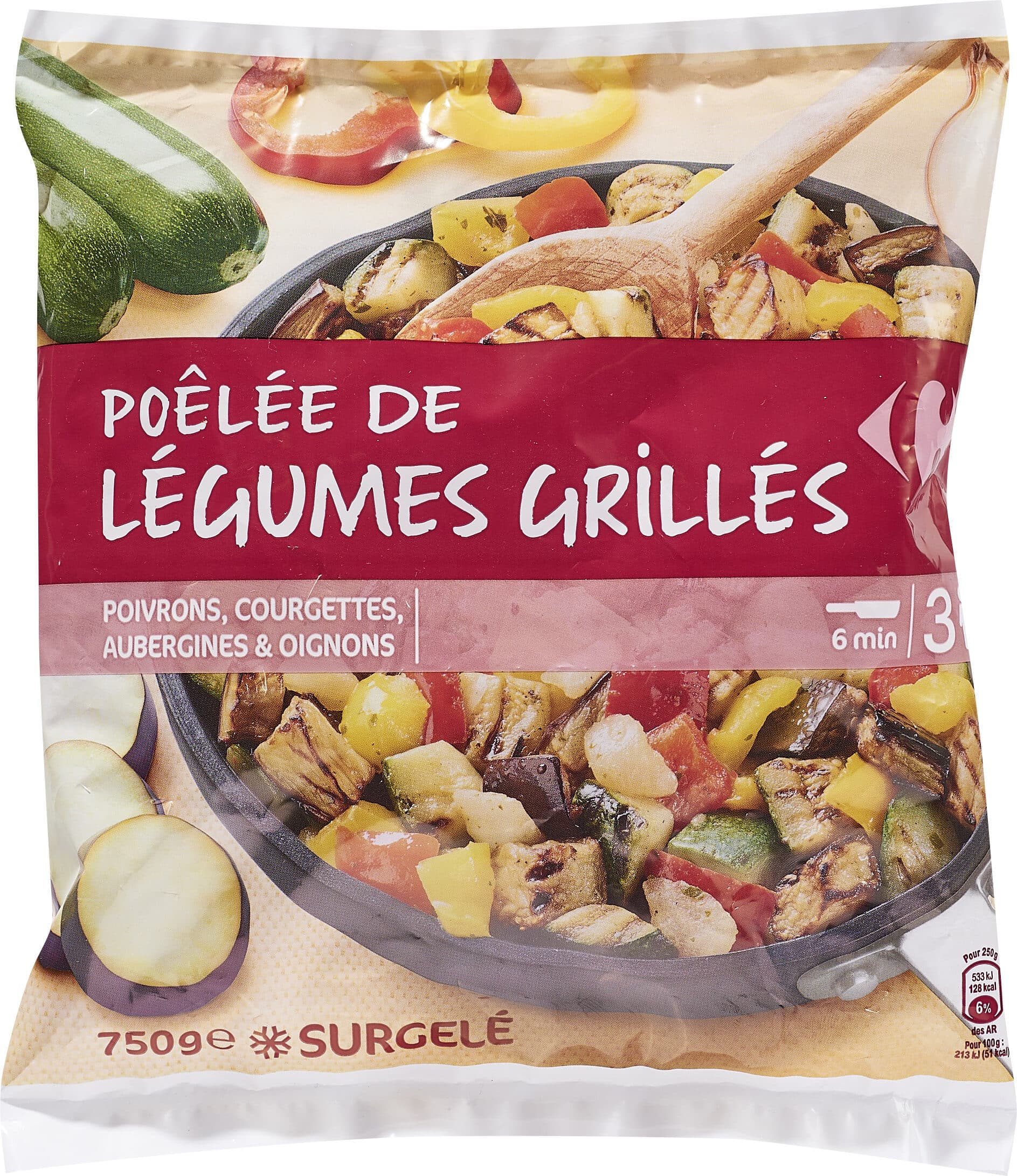 Carrefour Poêlée de légumes grillés packshot