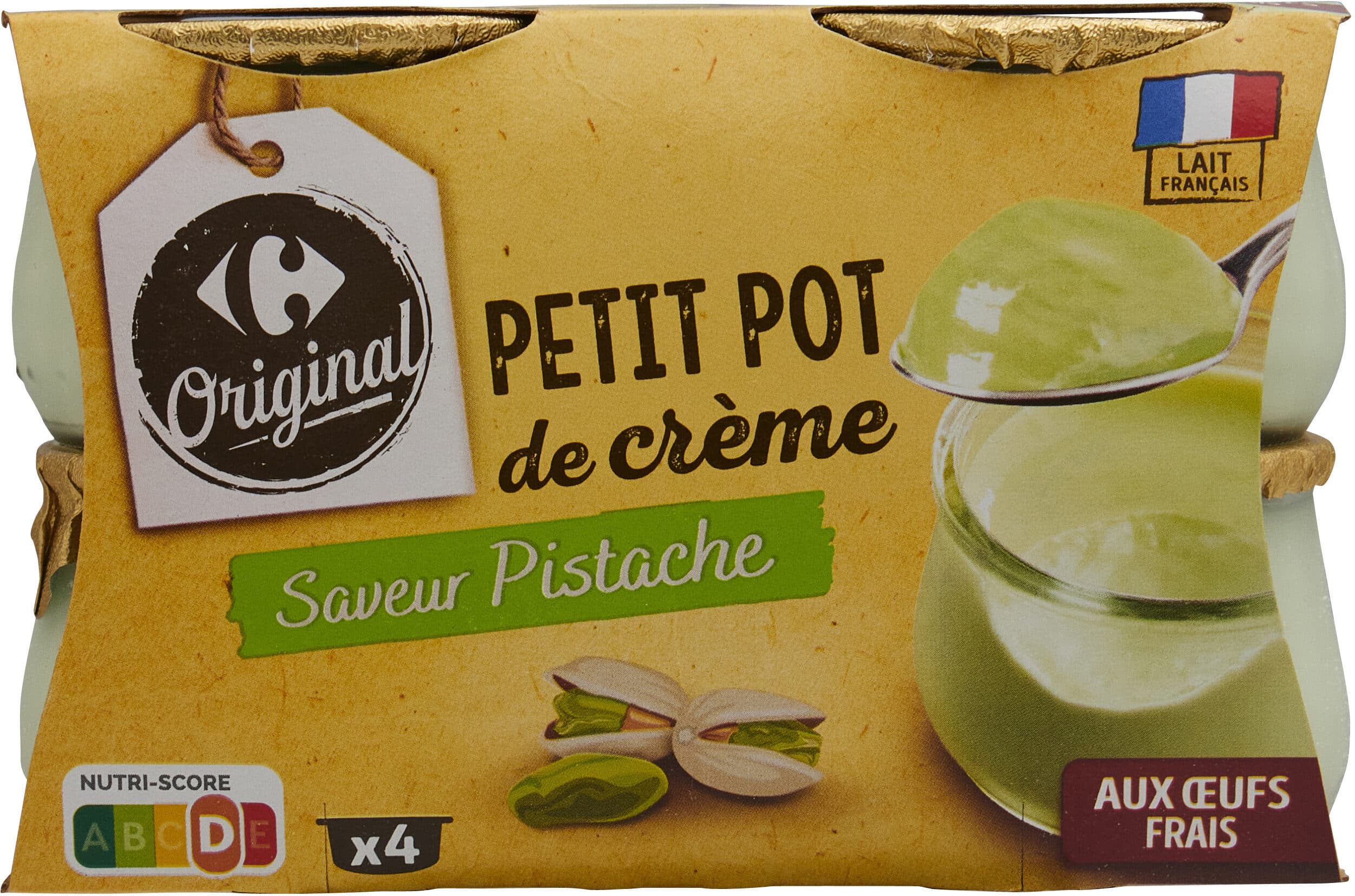 Carrefour PETIT POT de crème Saveur Pistache packshot
