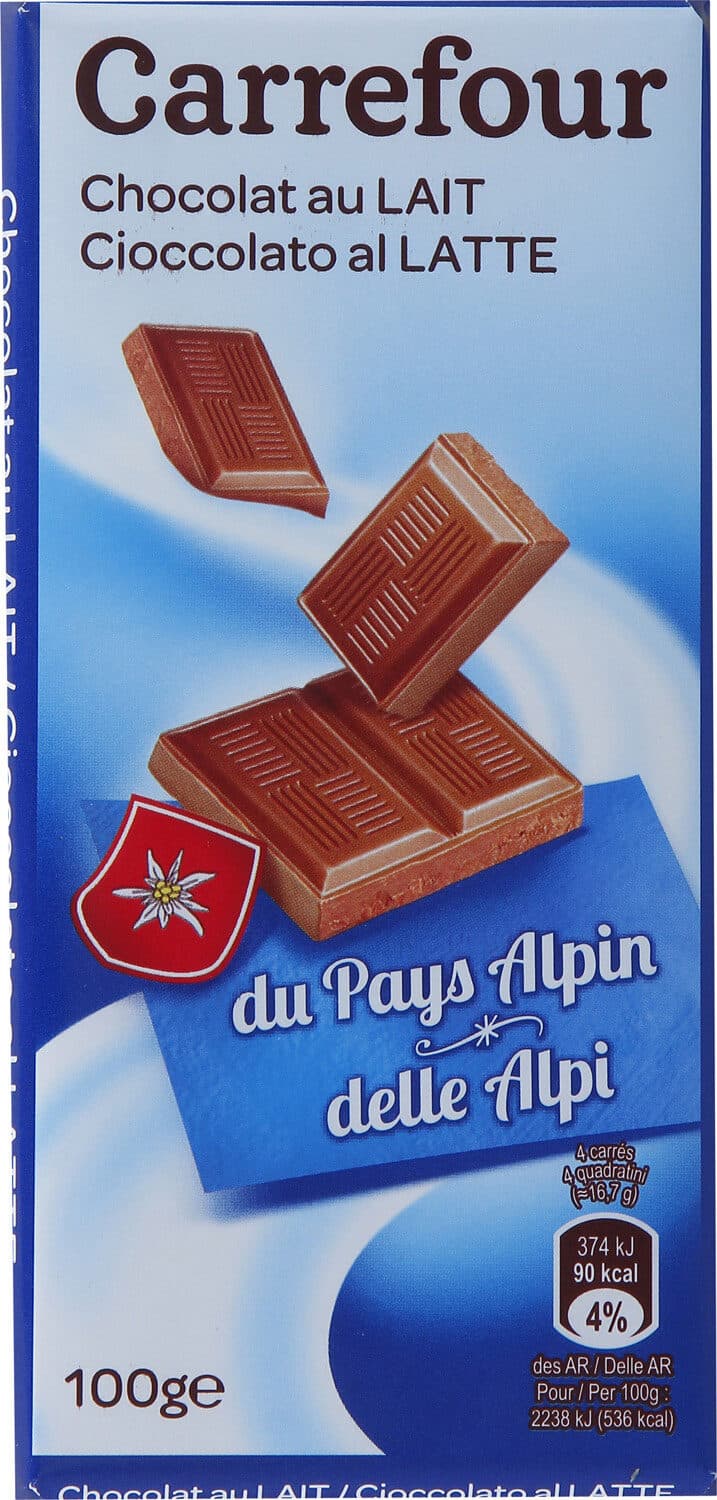 Carrefour Chocolat lait packshot