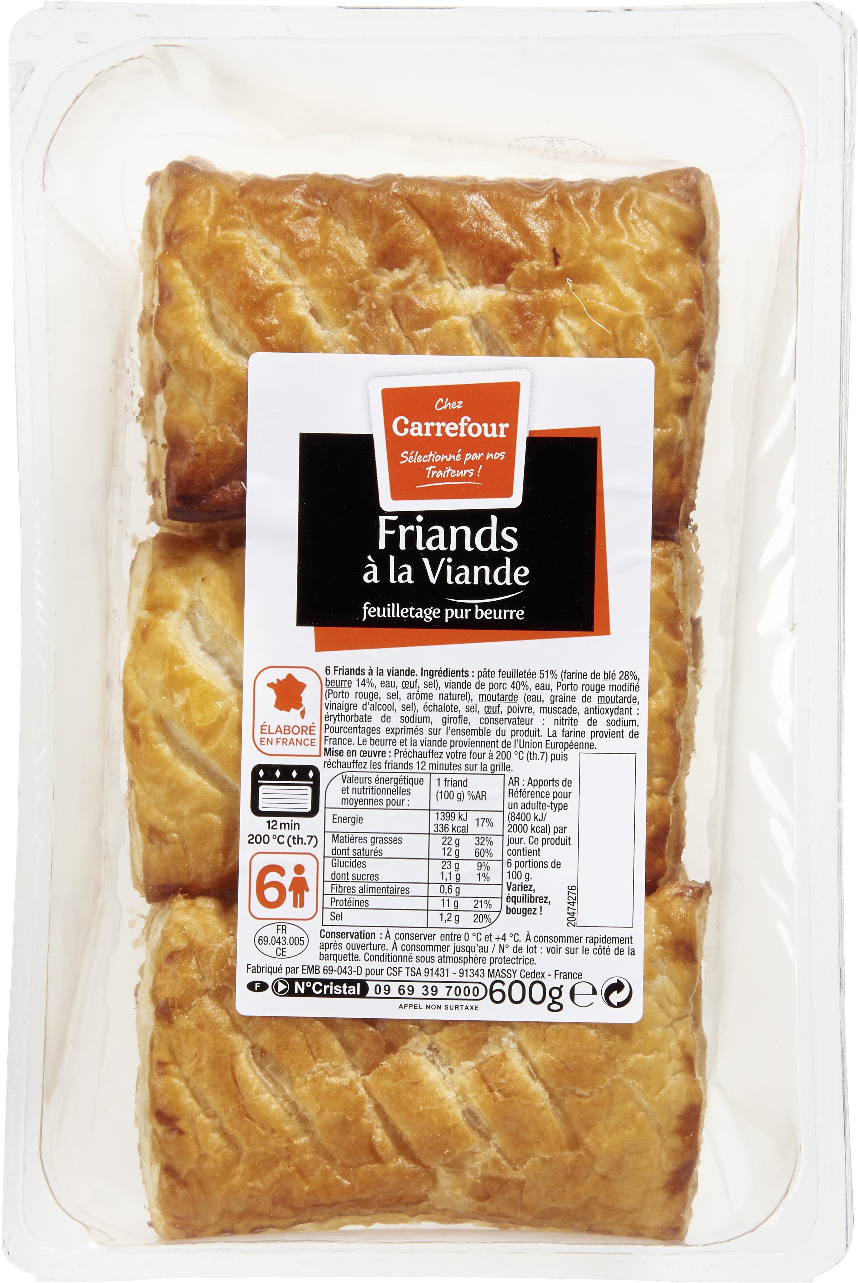 Carrefour Friands à la viande packshot