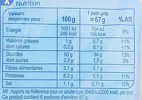 Carrefour 6 pitas packshot