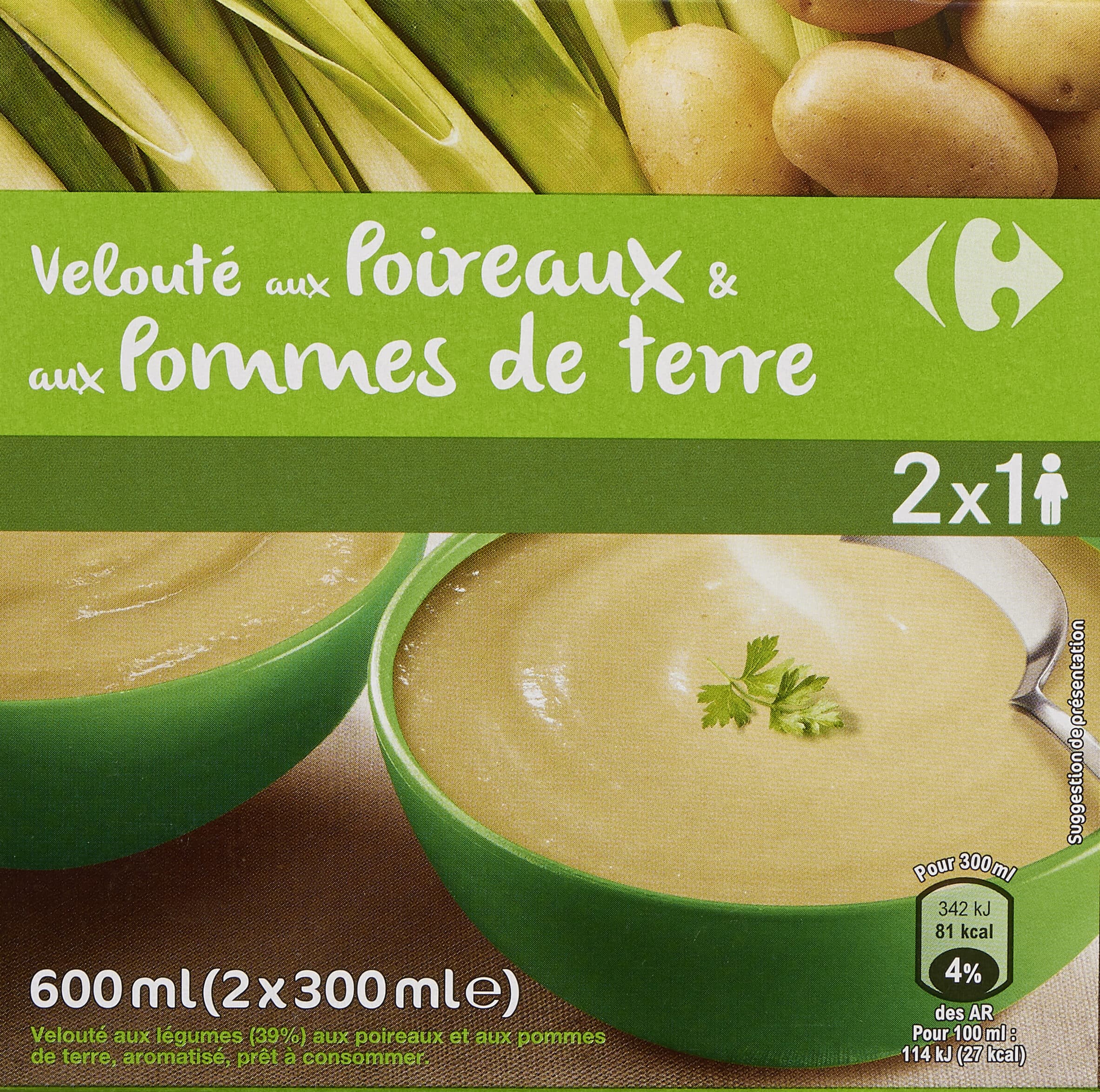 Carrefour Velouté aux Poireaux & pommes de terre packshot