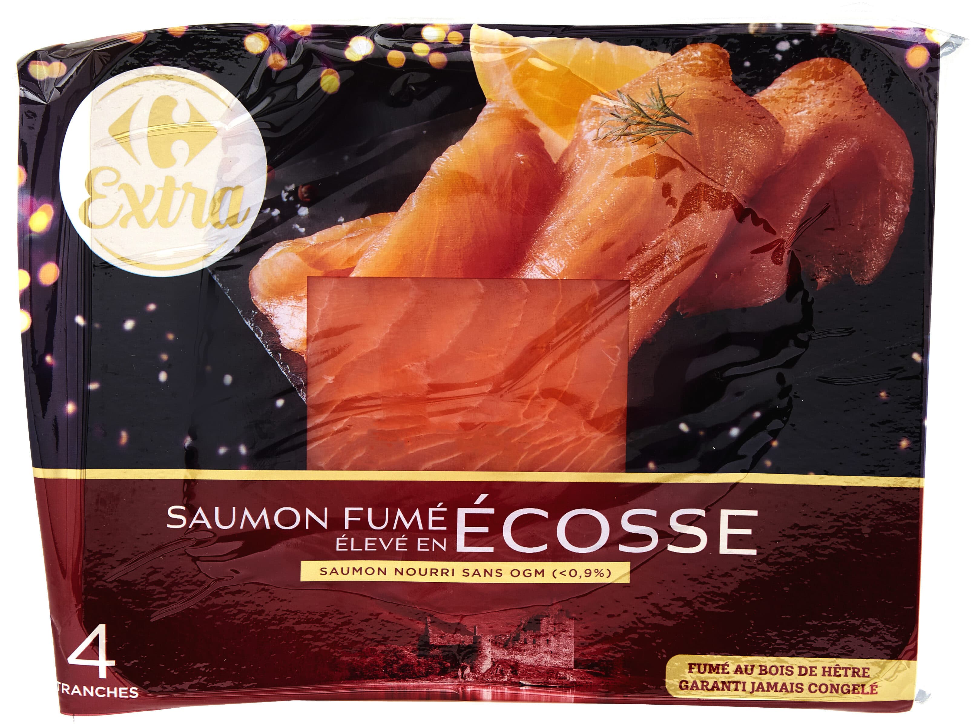 Carrefour Saumon fumé élevé en écosse packshot