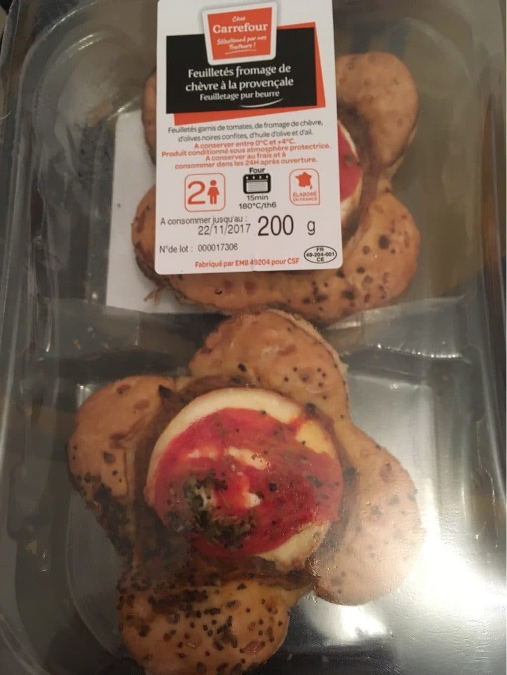 Carrefour Feuilletés Chèvre à la provençale packshot