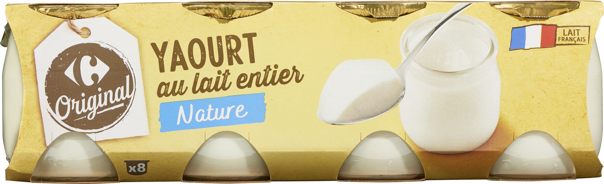Carrefour YAOURT au lait entier Nature packshot