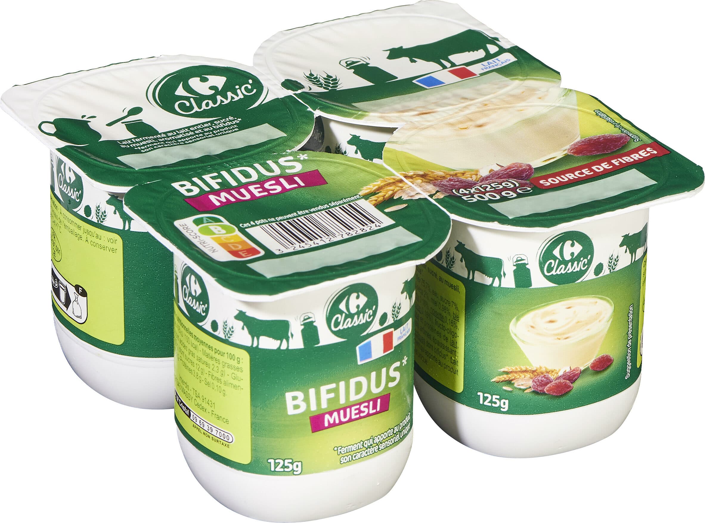 Carrefour Bifidus* muesli packshot