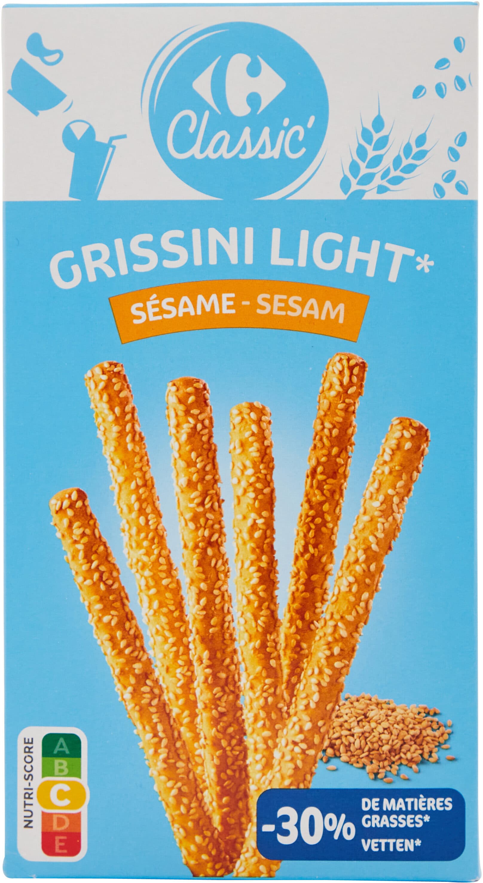 Carrefour GRISSINI LIGHT* Sésame packshot