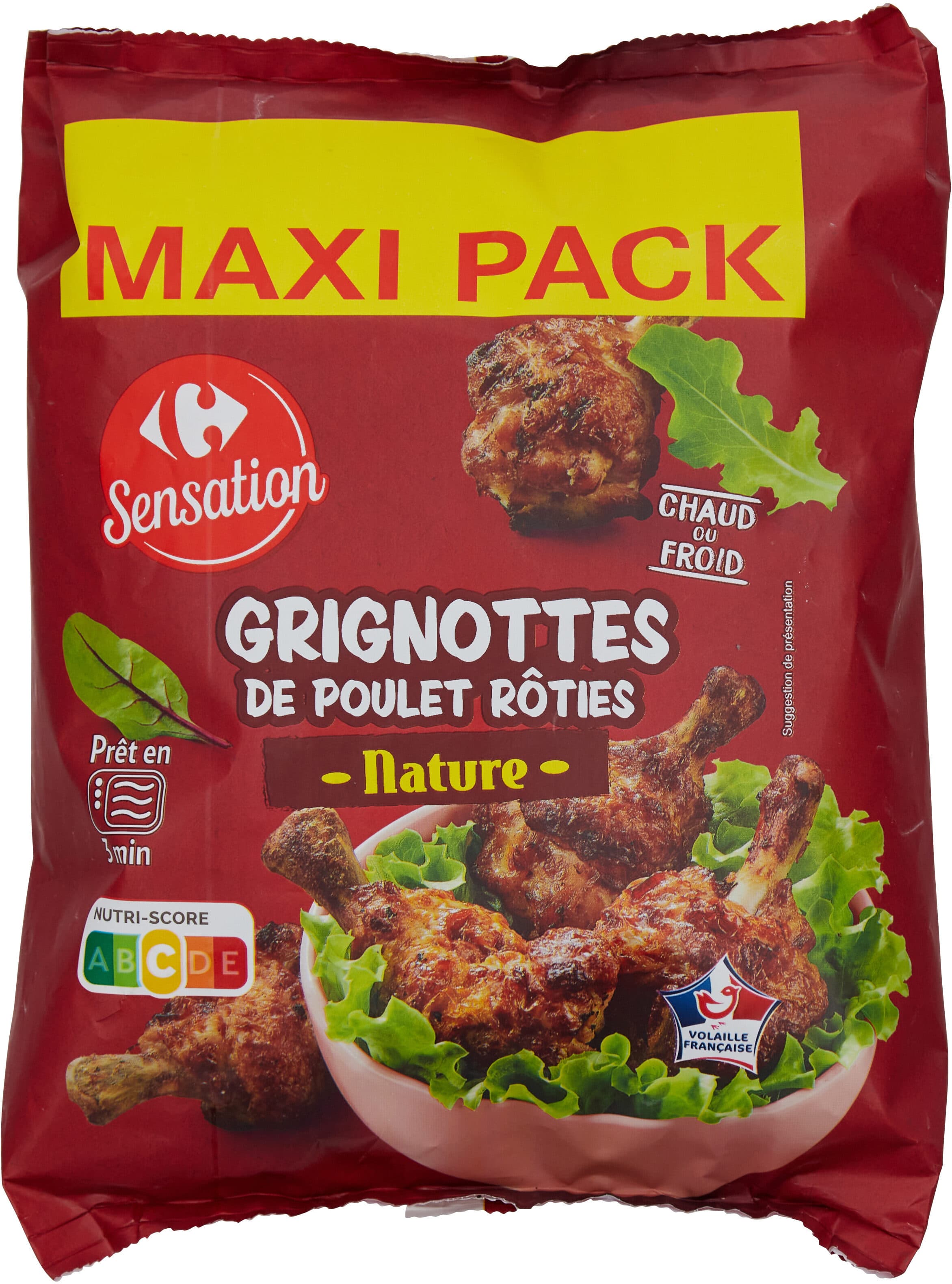 Carrefour Grignottes de poulet rôties -Nature packshot