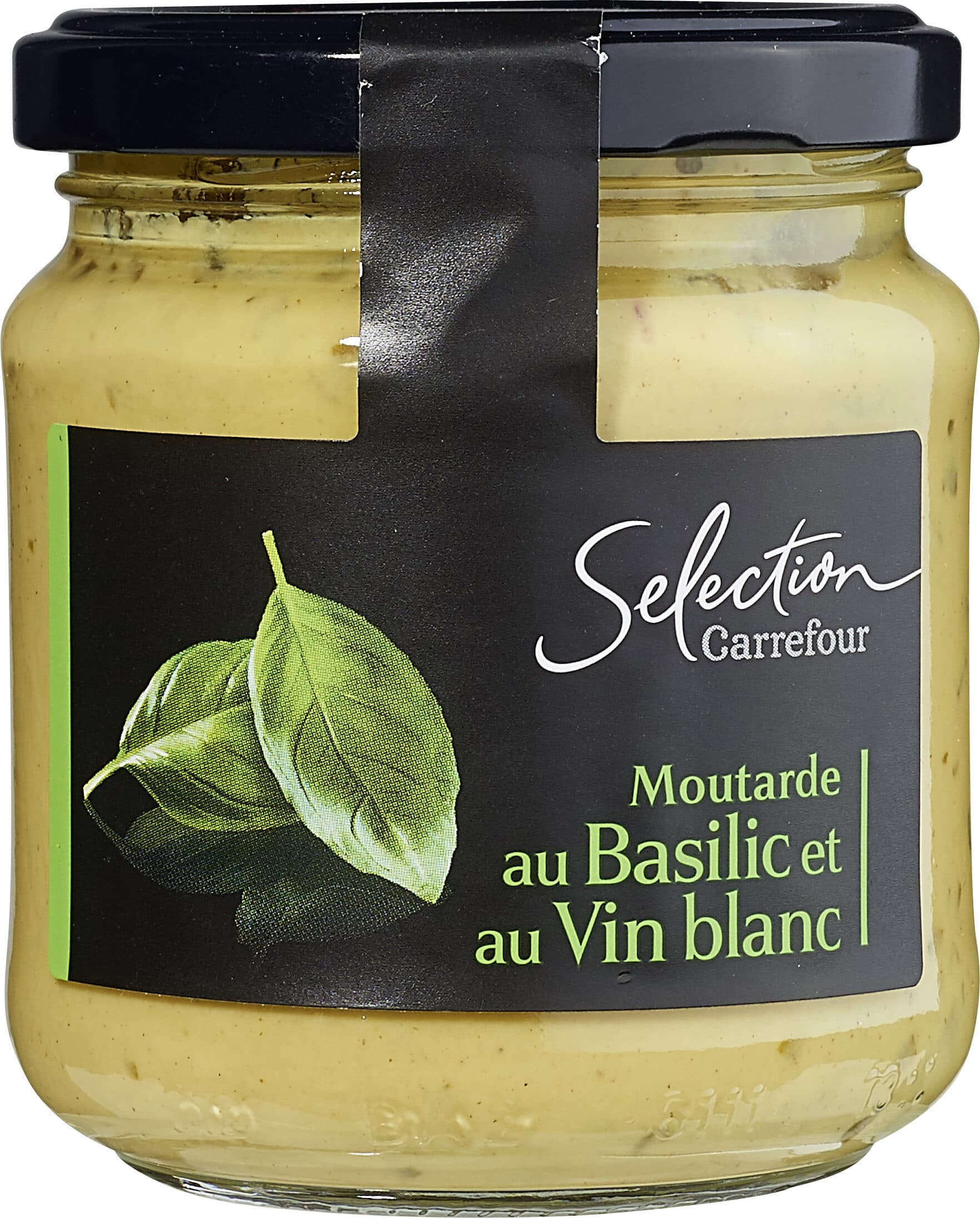 Carrefour Moutarde au basilic packshot