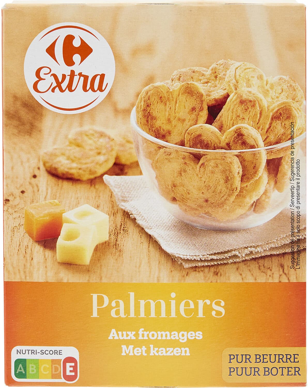 Carrefour Palmiers au beurre & fromages packshot