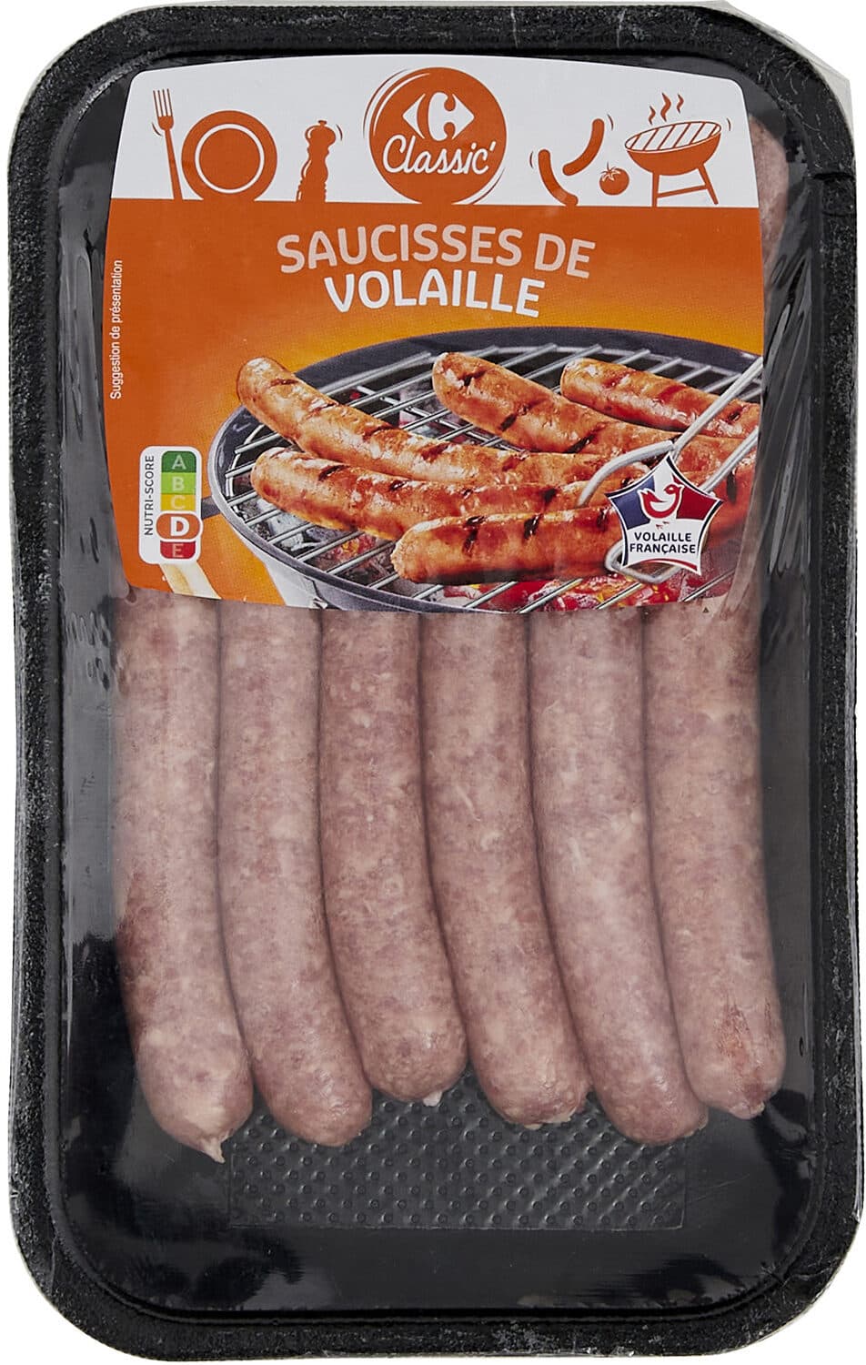 Carrefour Saucisses de volaille packshot