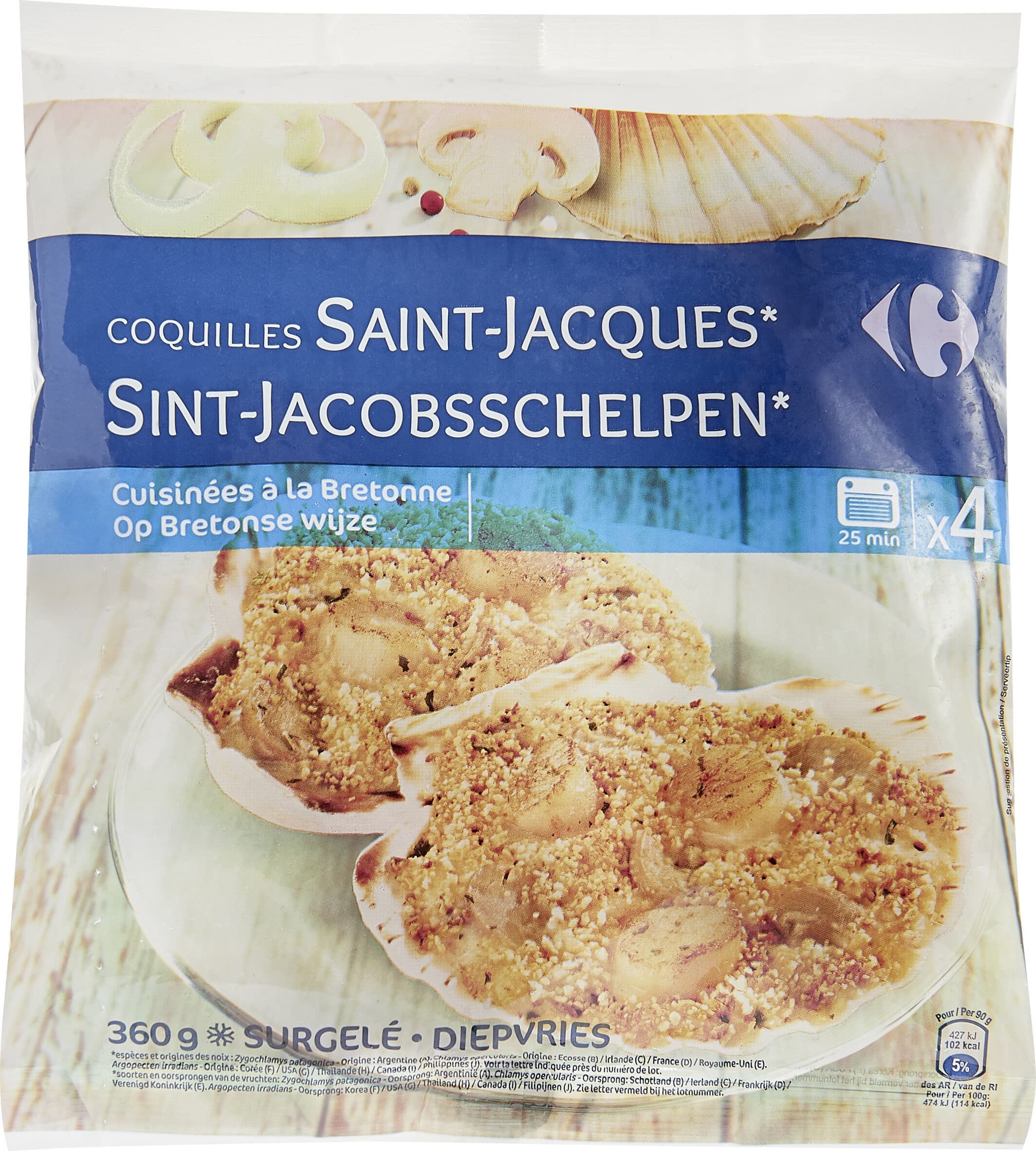 Carrefour 4 Coquilles Saint-Jacques* packshot