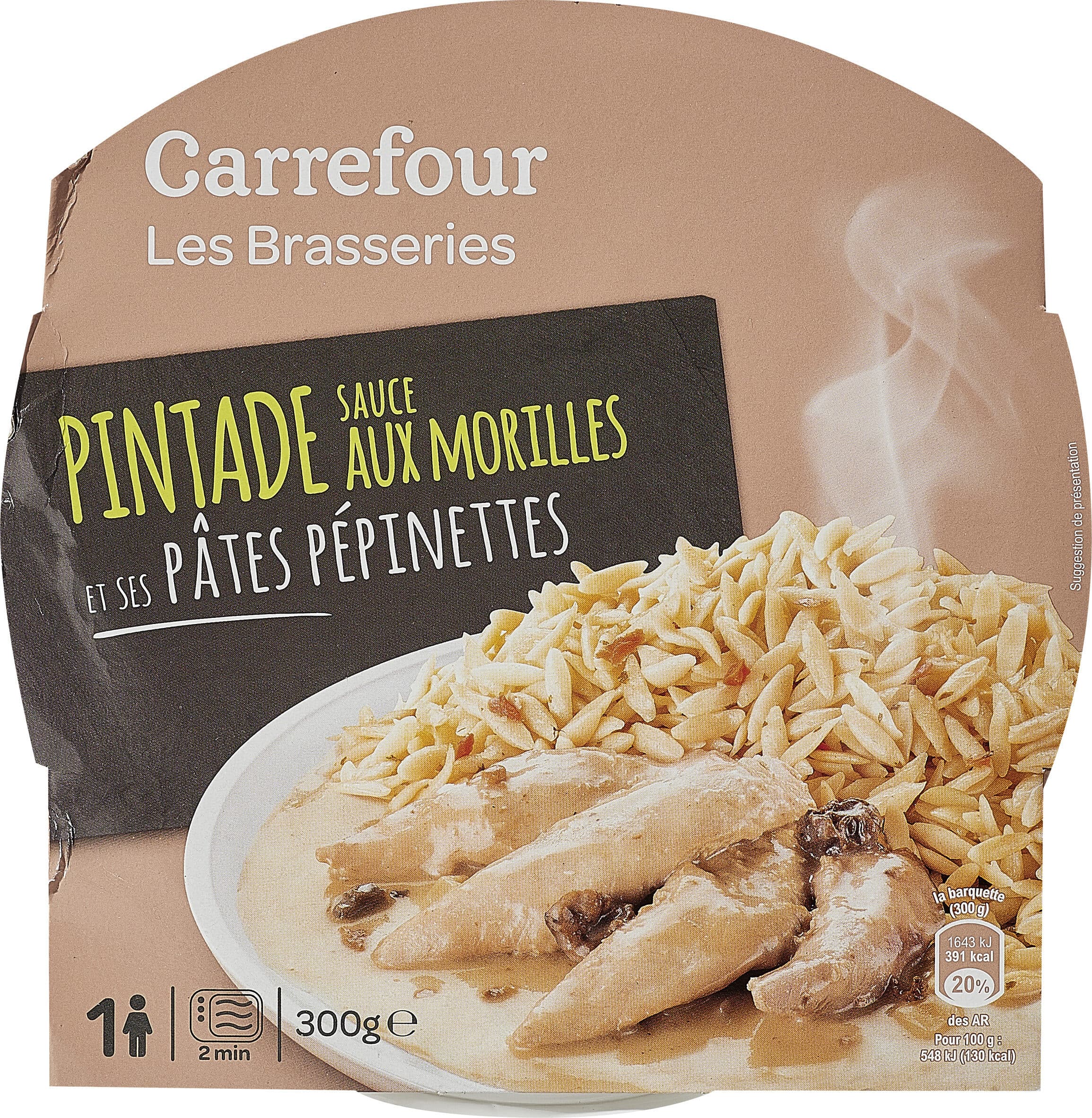 Carrefour Pintade sauce aux morilles & macaroni packshot