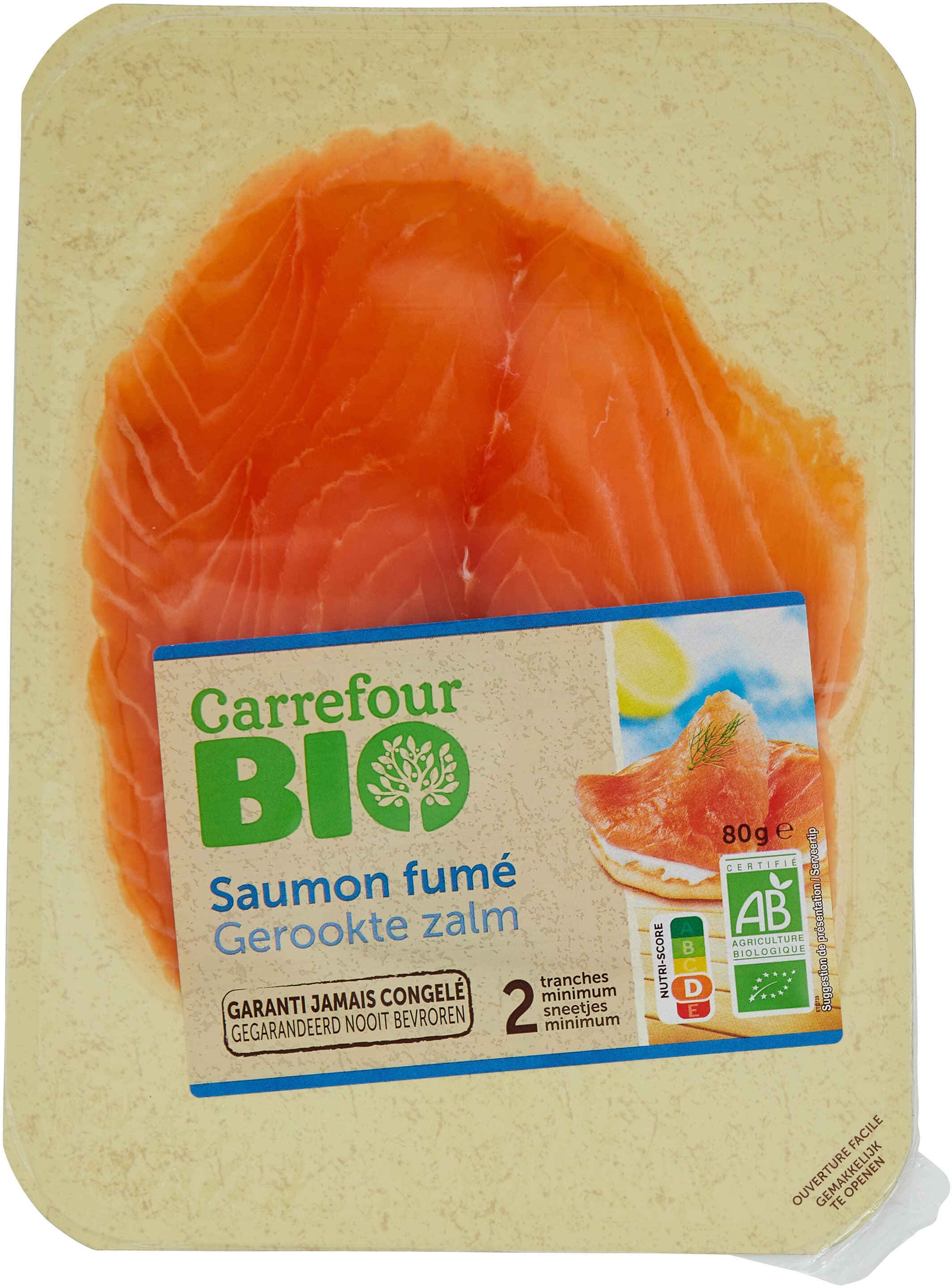 Carrefour BIO Saumon fumé Décongelé packshot