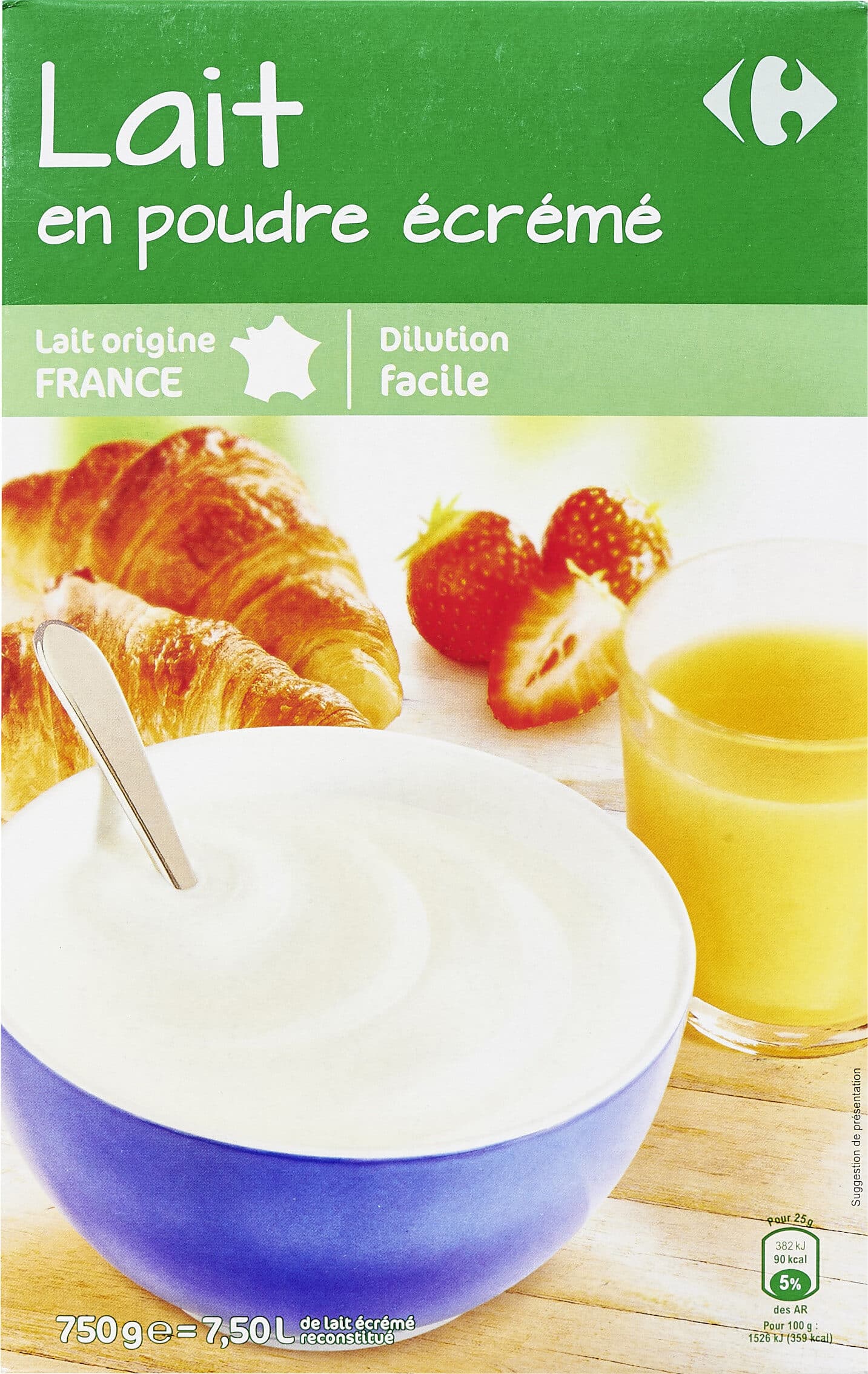 Carrefour Lait écrémé en poudre packshot