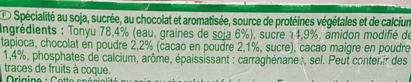 Carrefour Postre de soja con chocolate packshot
