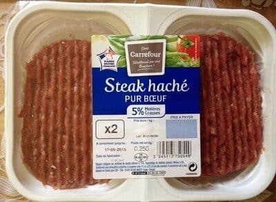 Carrefour Steak haché pur boeuf 5% MG packshot