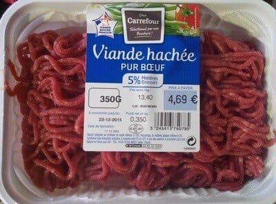 Carrefour Viande hachée pur boeuf (5% MG) packshot