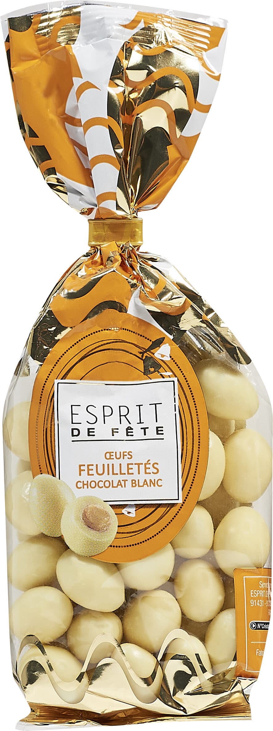 Carrefour Œufs feuilletés chocolat blanc packshot