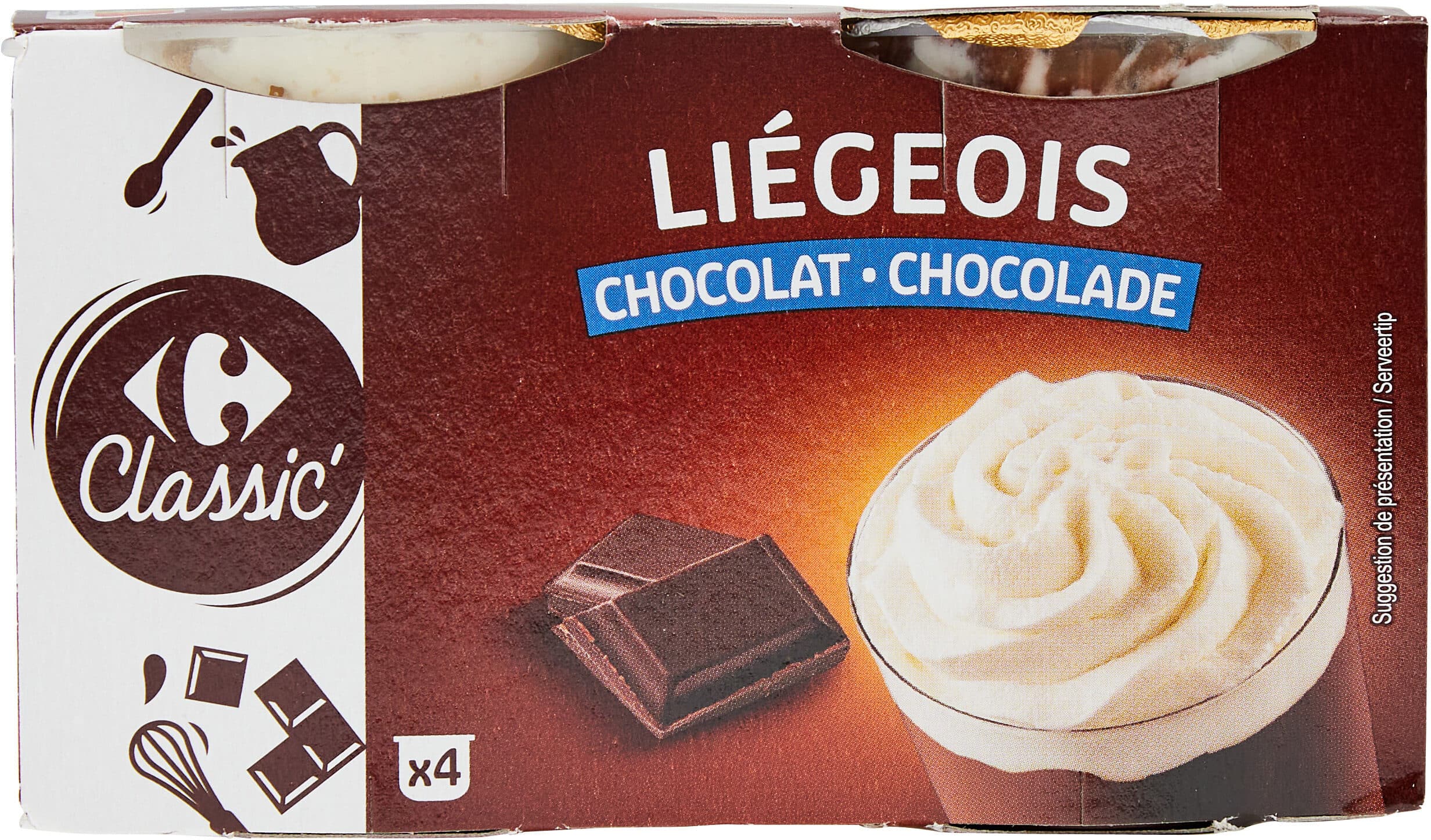 Carrefour Liégeois Chocolat packshot