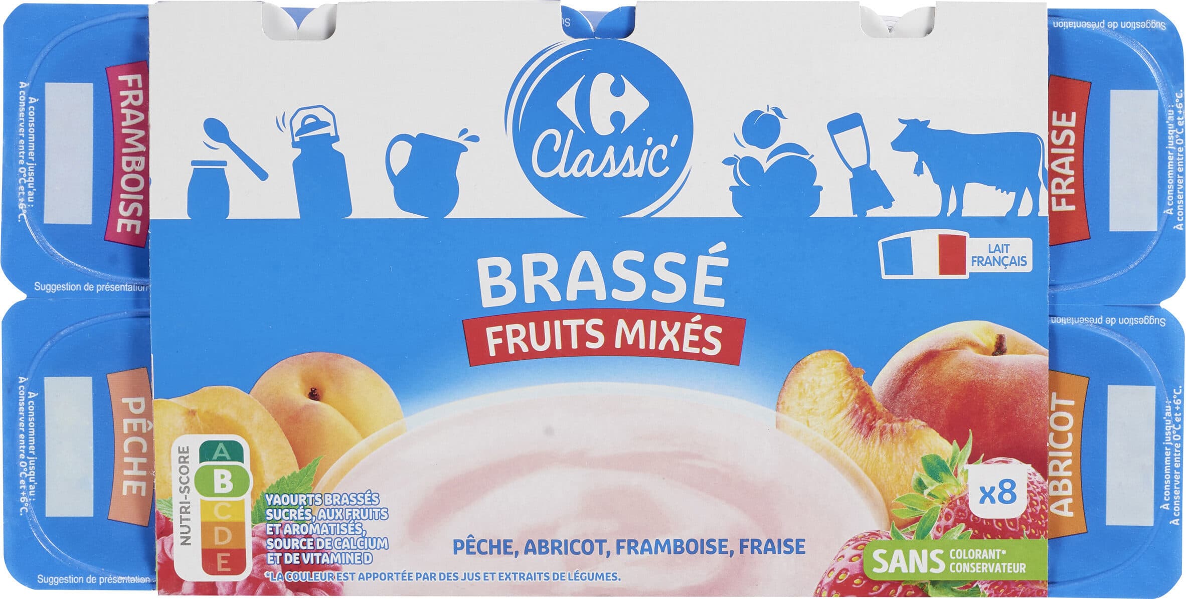 Carrefour BRASSE PÊCHE (ou) ABRICOT (ou) FRAMBOISE (ou) FRAISE packshot