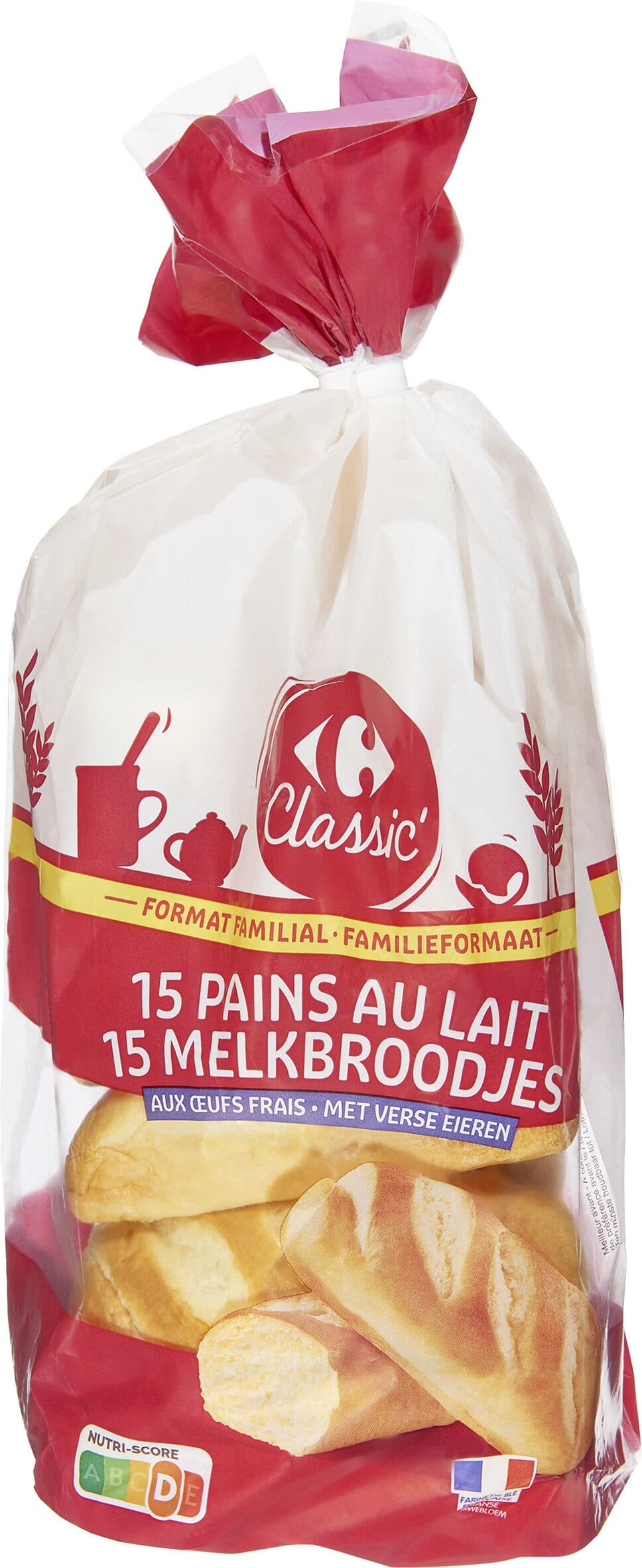 Carrefour 15 pains au lait packshot