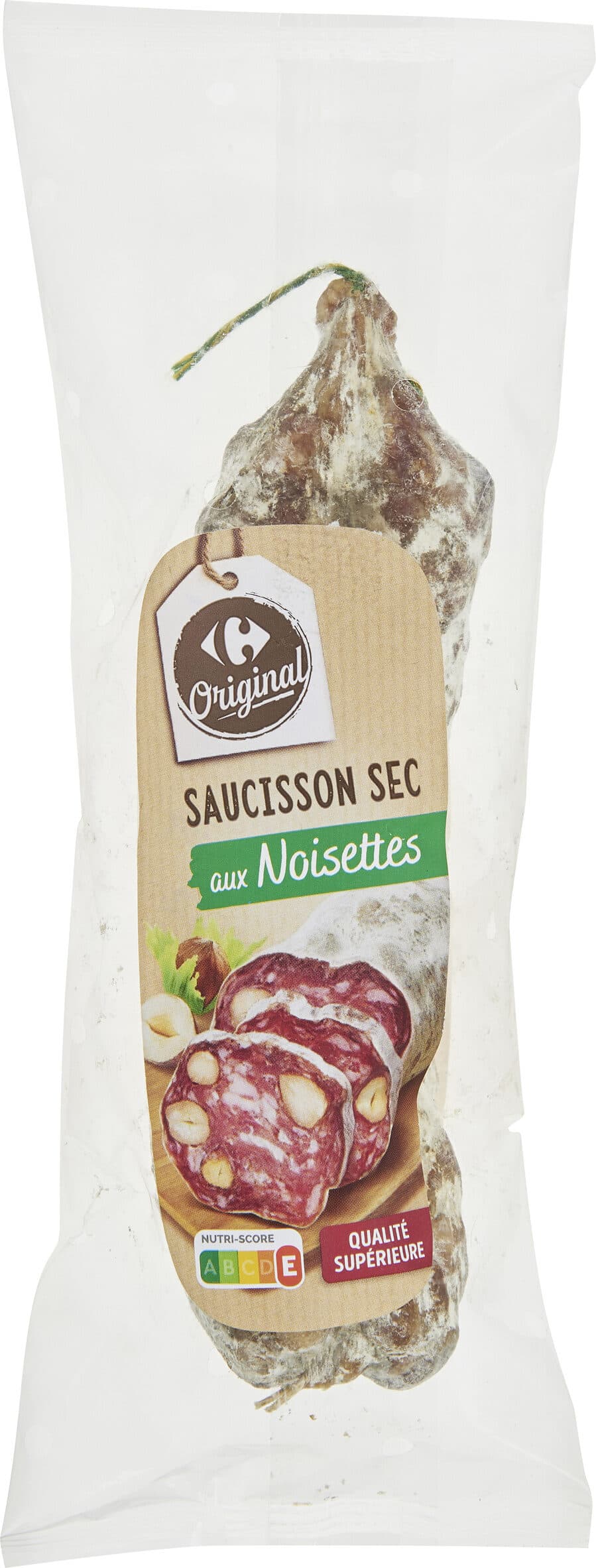 Carrefour Saucisson sec aux noisettes packshot