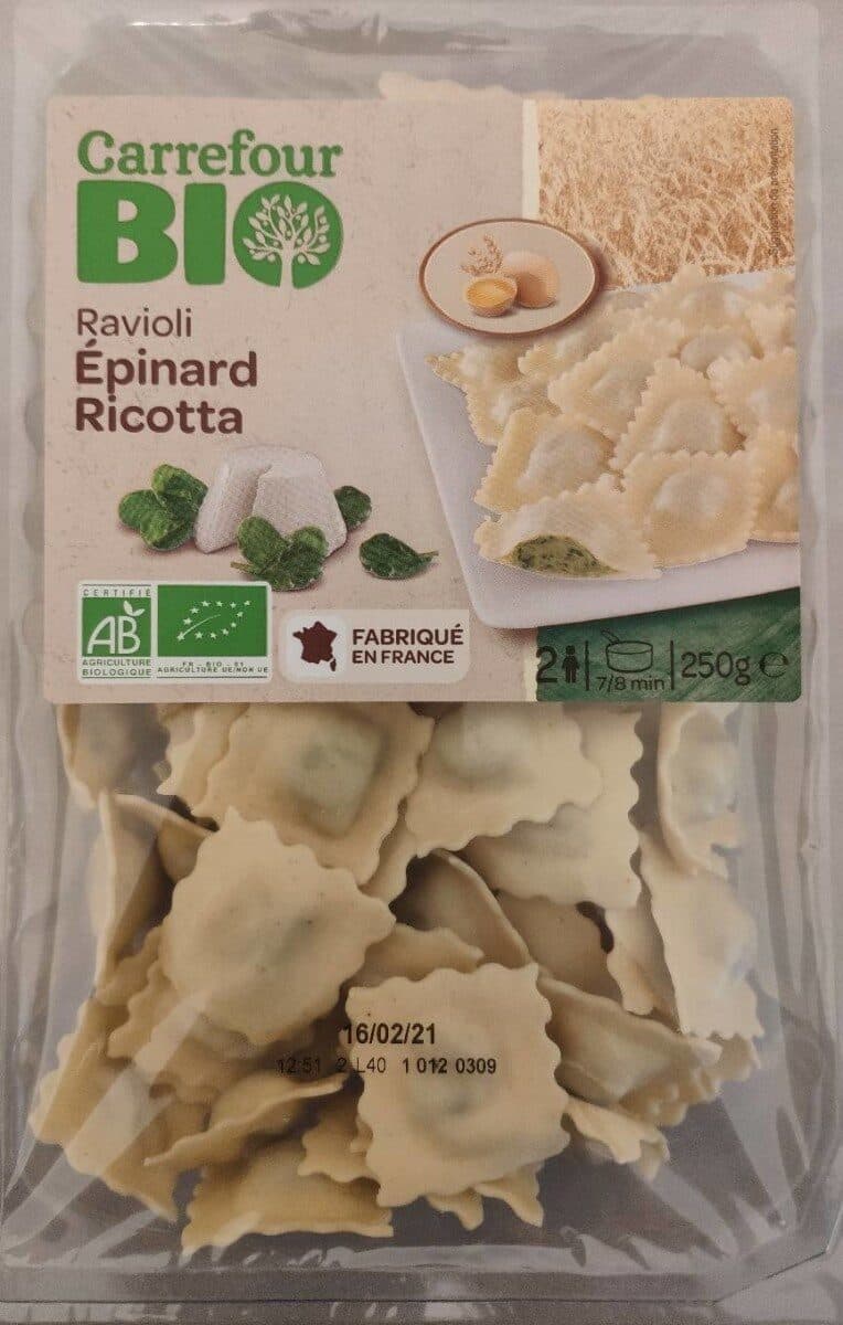 Carrefour BIO Ravioli Epinard Ricotta packshot