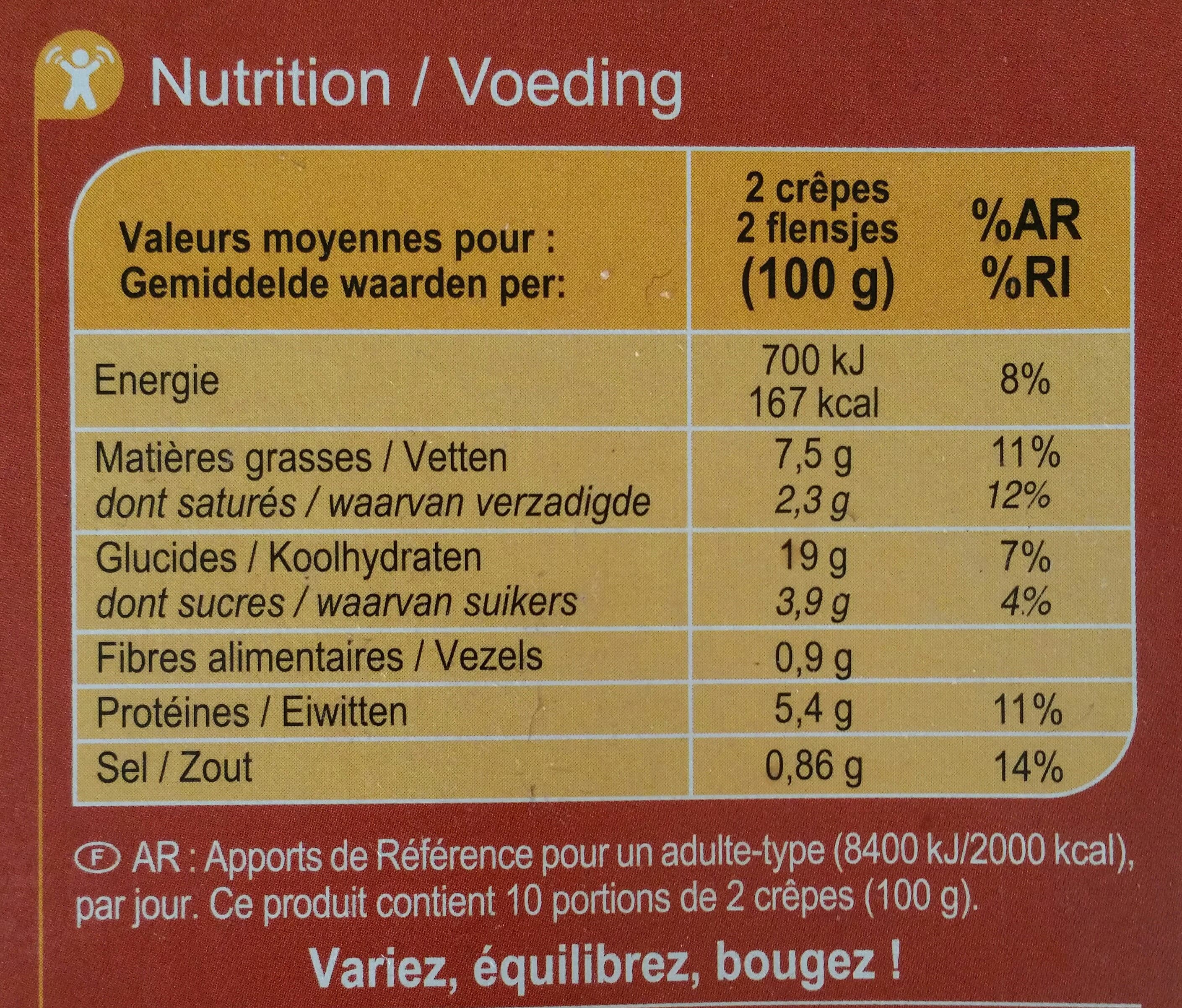 Carrefour 20 Crêpes Emmental packshot