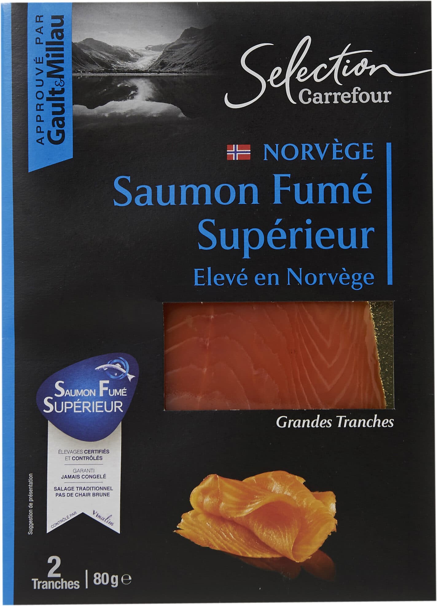 Carrefour Saumon fumé supérieur packshot
