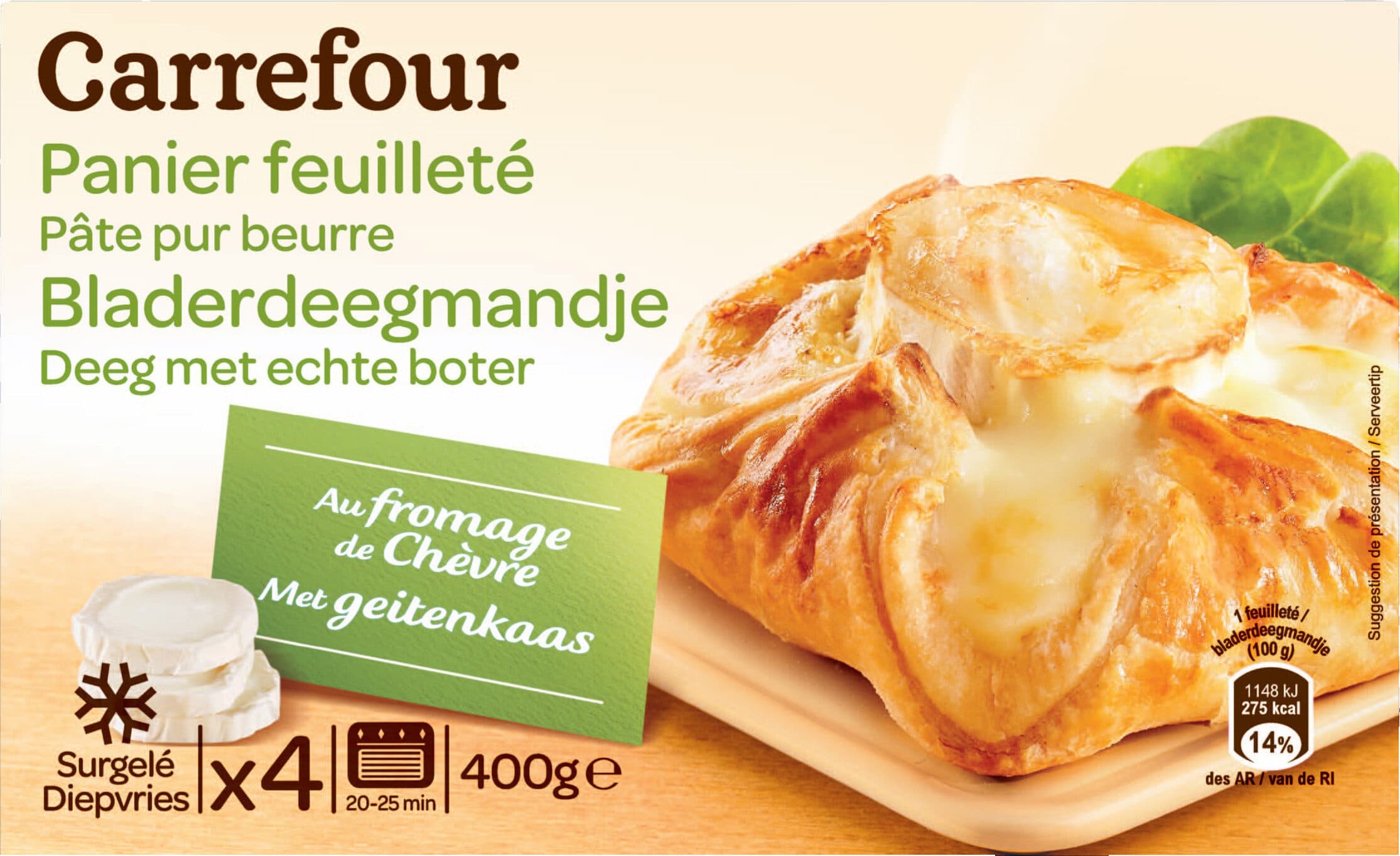 Carrefour Paniers feuilletés Fromage de Chèvre packshot