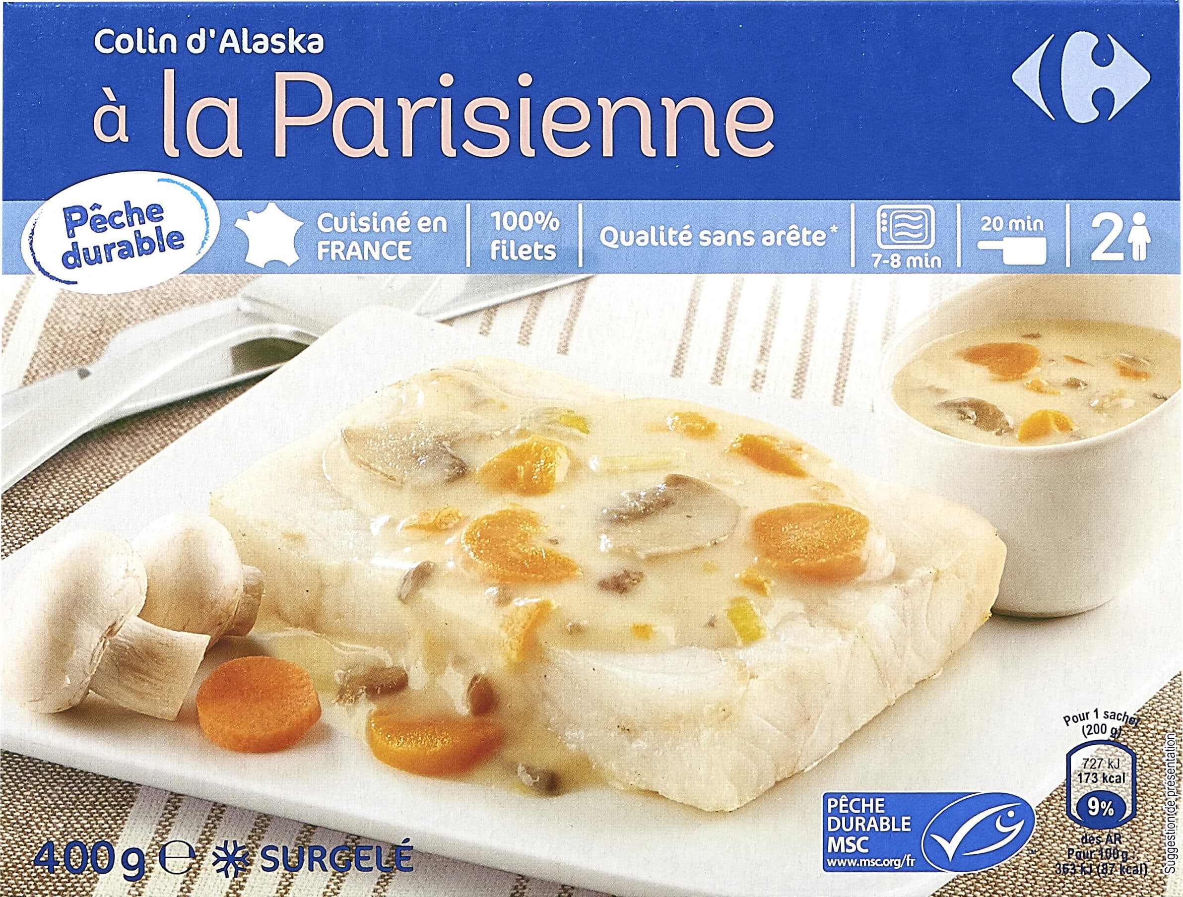 Carrefour colin d'Alaska à la parisienne packshot