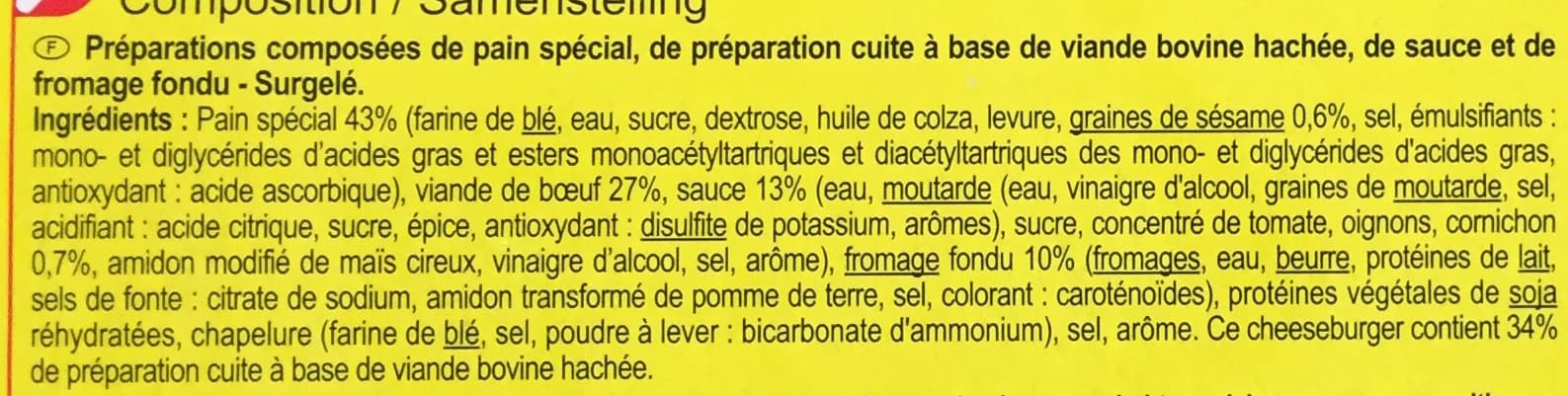 Carrefour 2 Cheese burgers packshot