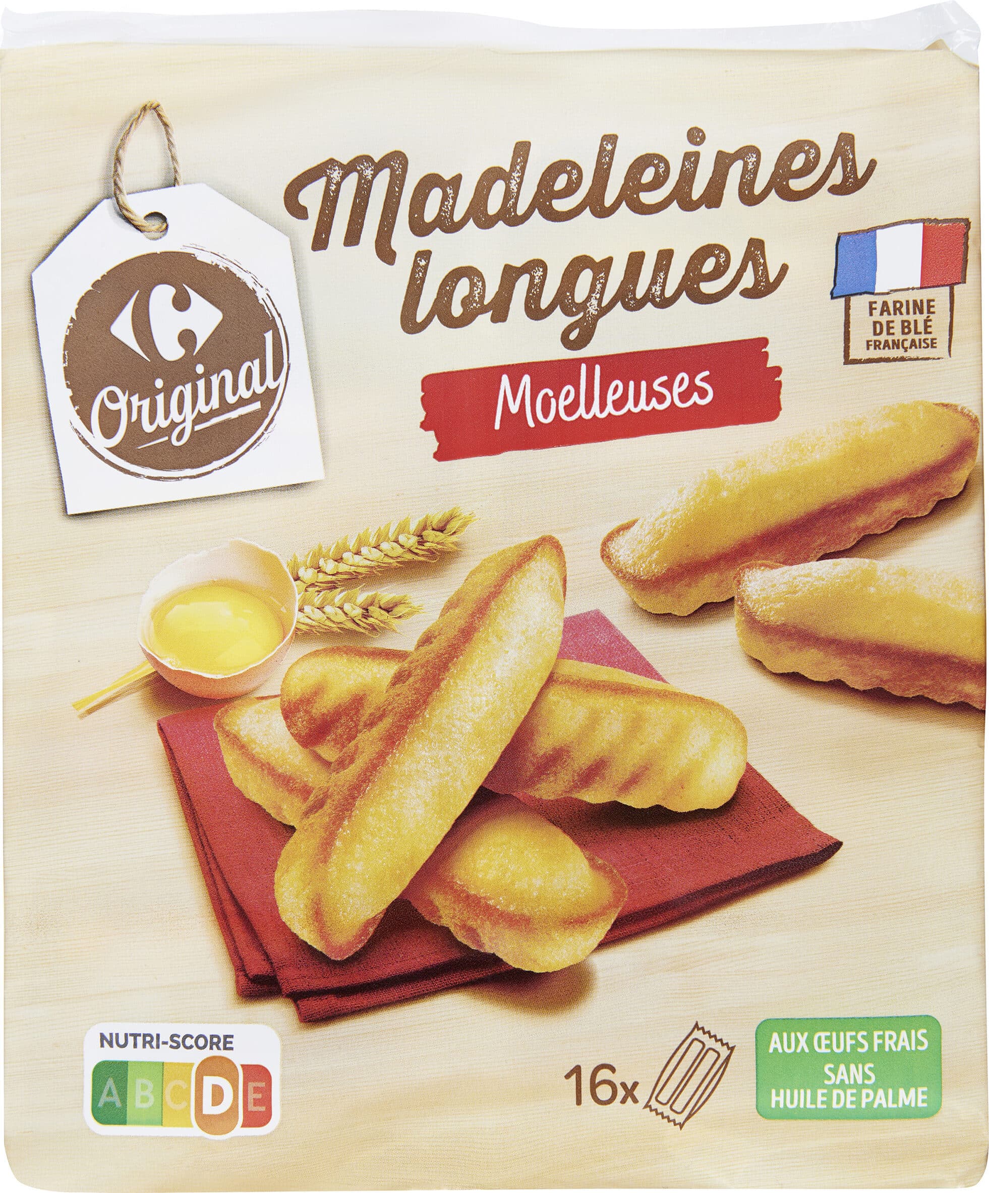 Carrefour Madeleines longues Moelleuses packshot