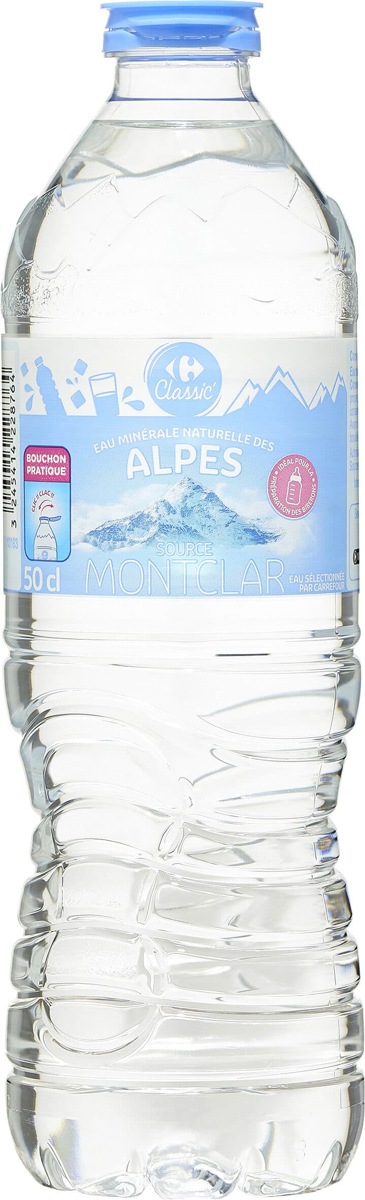 Carrefour Eau minerale naturelle des alpes packshot