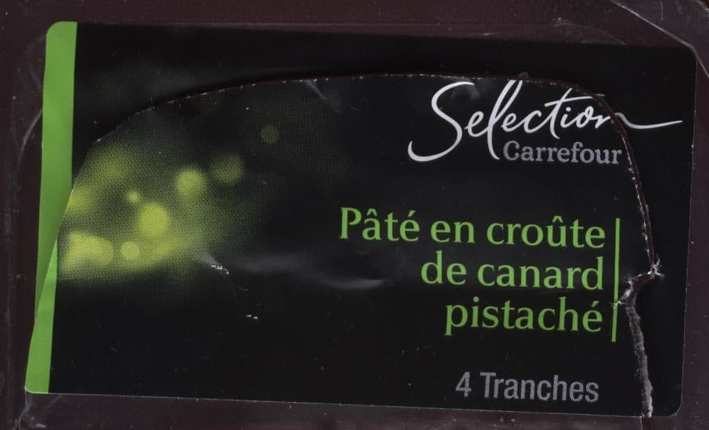 Chez carrefour selectionne par nos bouchers Pâté En Croûte De Canard Pistaché packshot