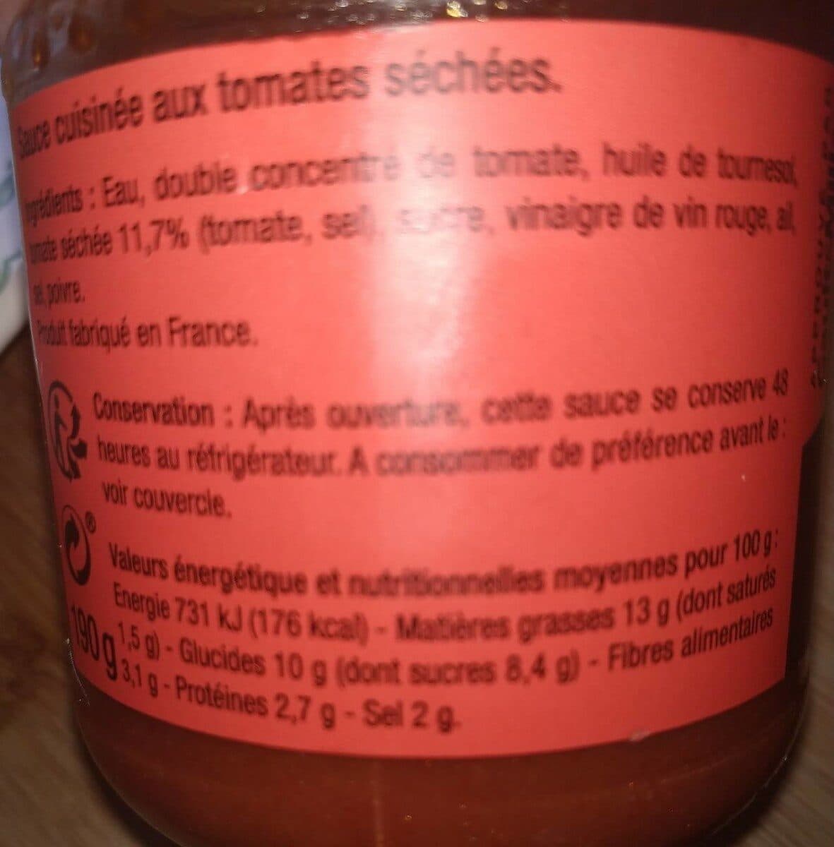 Carrefour Sauce tomates séchées packshot