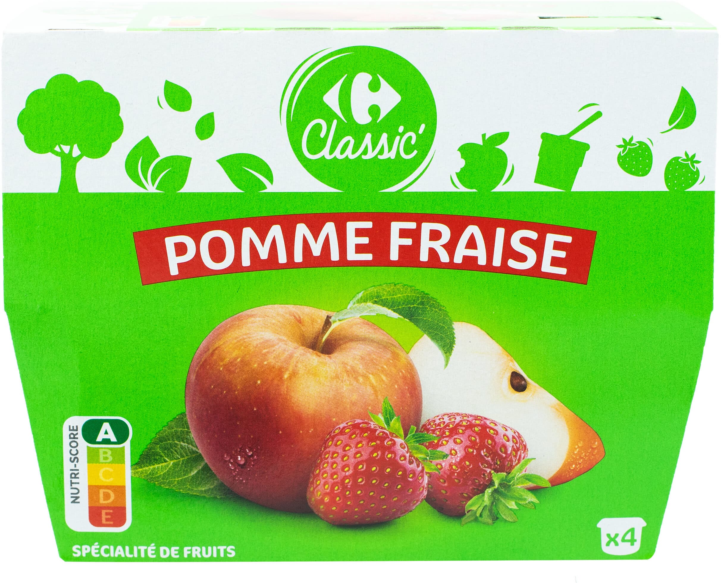 Carrefour Pomme Fraise Spécialité de fruits packshot
