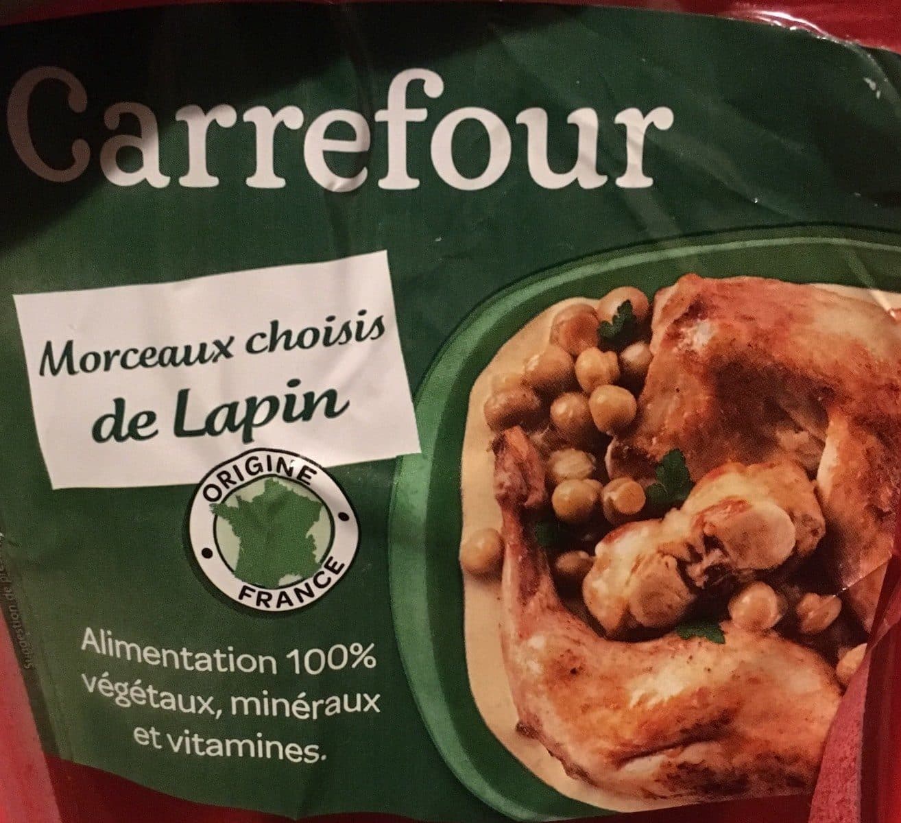 Carrefour Morceaux choisis de lapin packshot