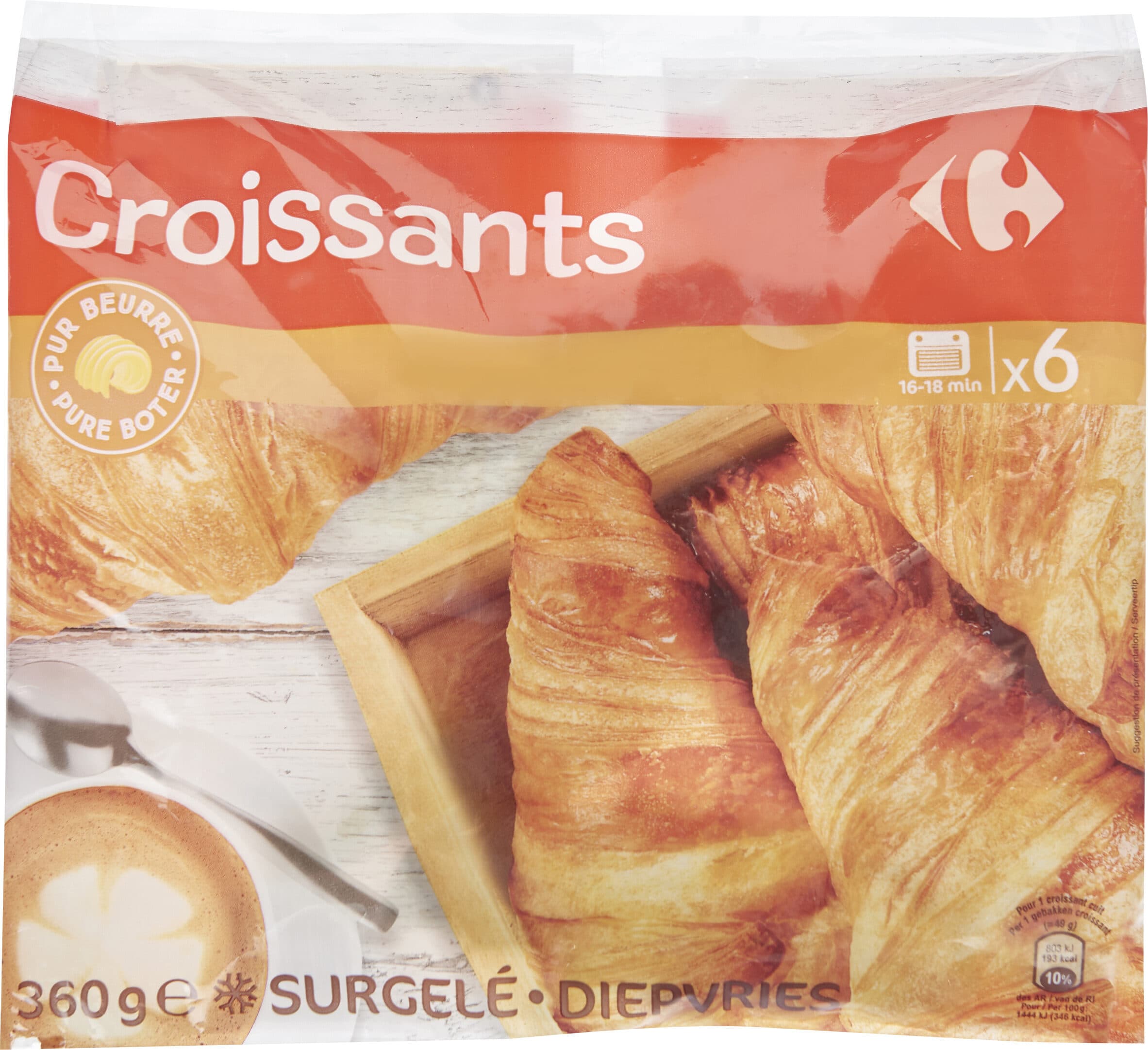 Carrefour Croissants con mantequilla packshot