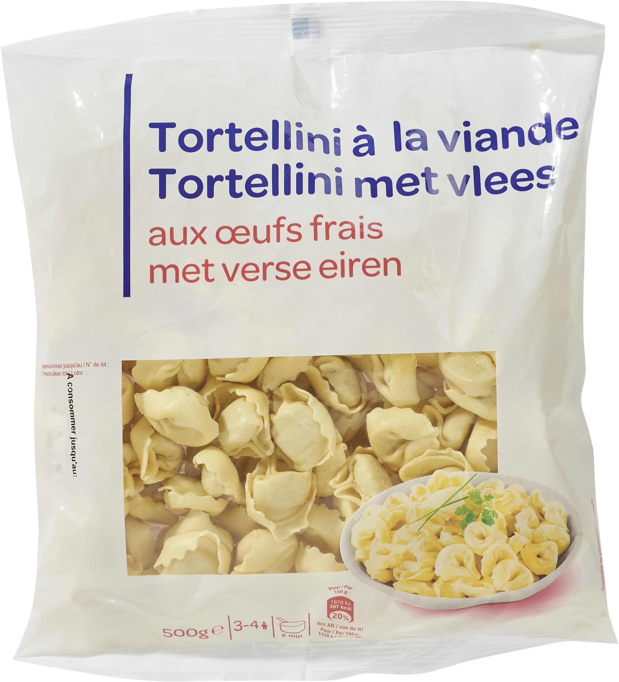Carrefour Tortellini à la viande packshot