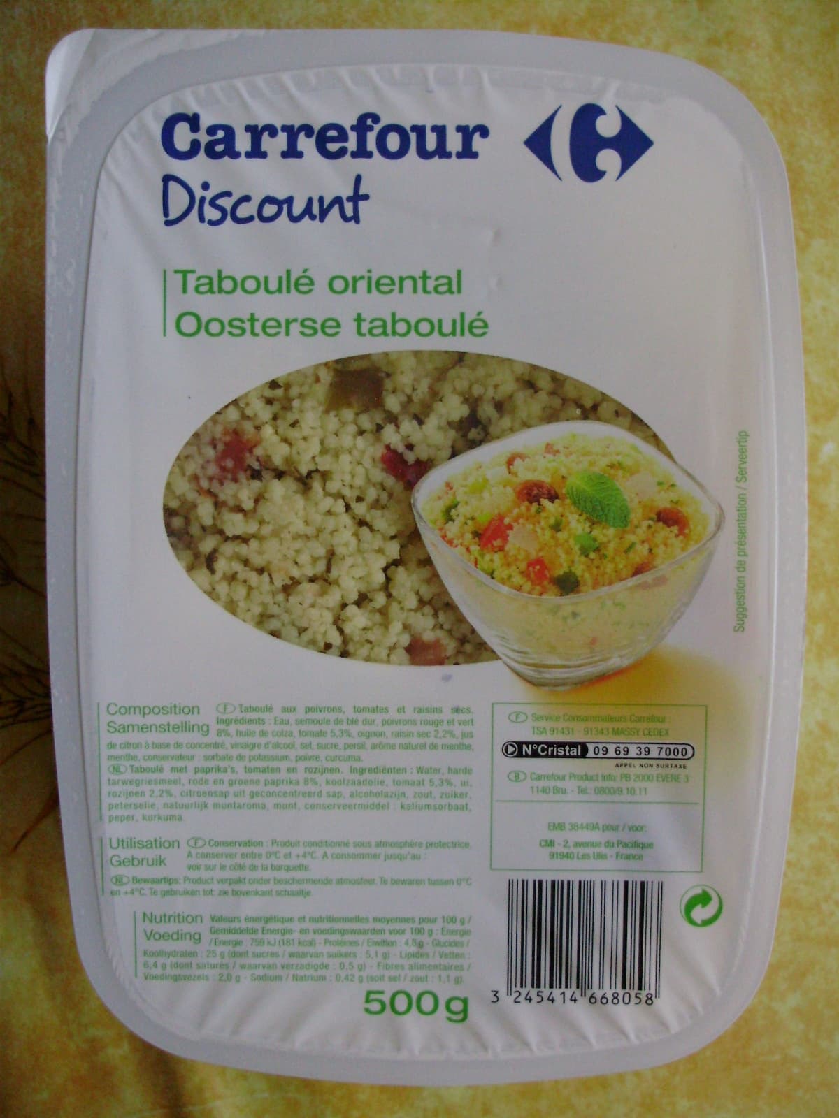 CMI (Carrefour Marchandises Internationales) Taboulé oriental packshot