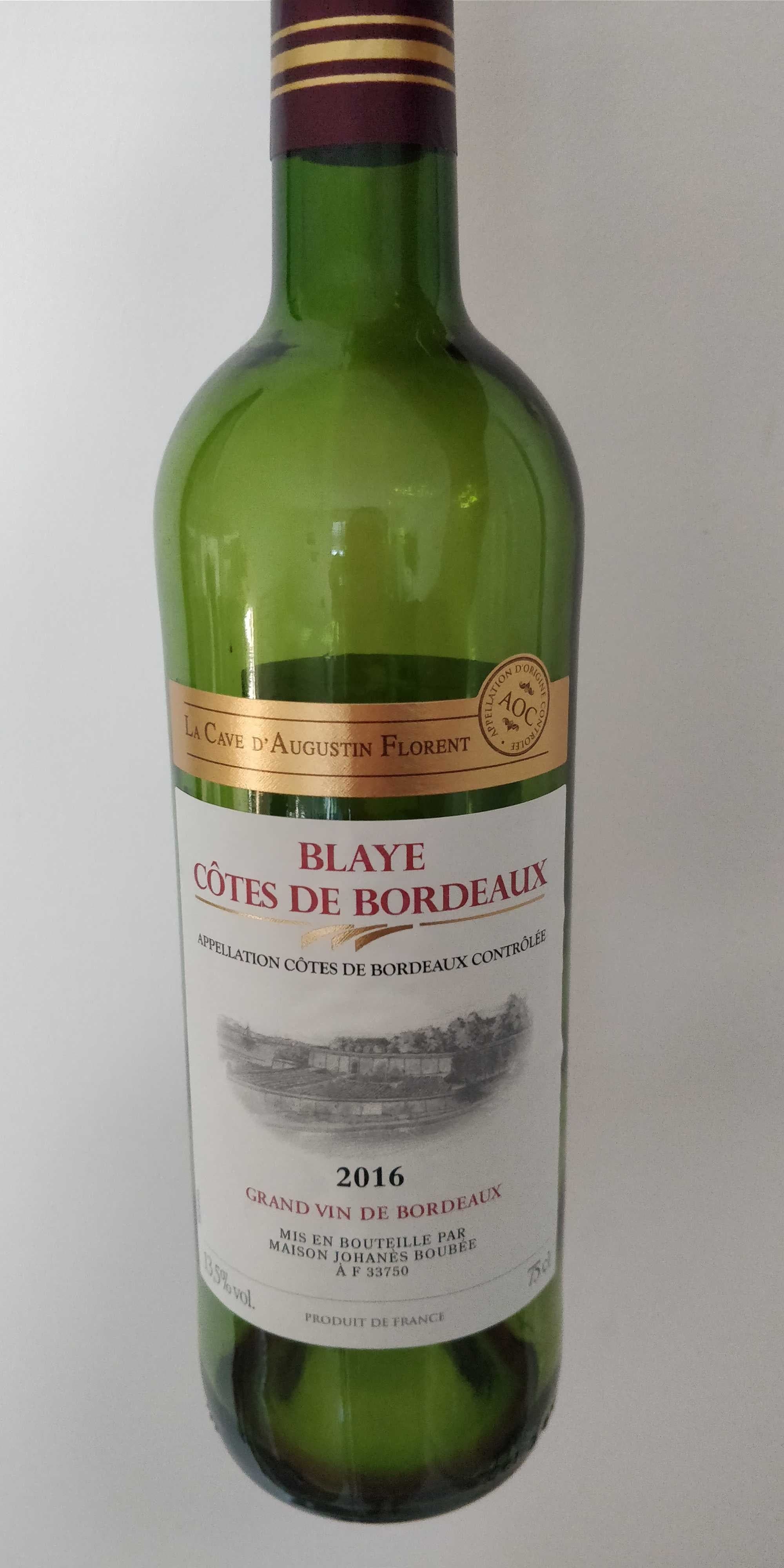 La Cave d'Augustin Florent Blaye - Côte de Bordeaux - 2014 packshot