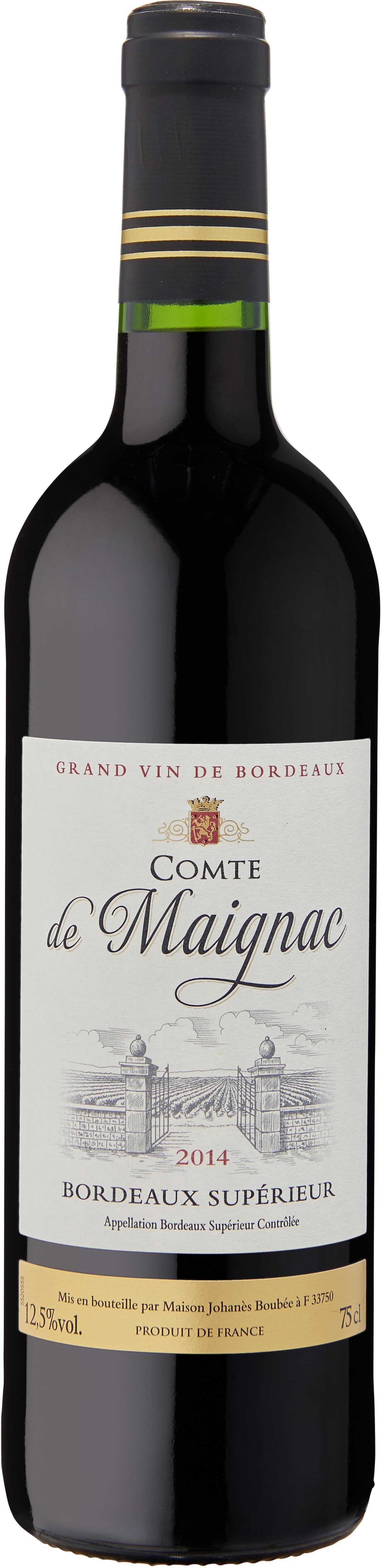 La cave d'Augustin Florent Bordeaux supérieur 2014 packshot